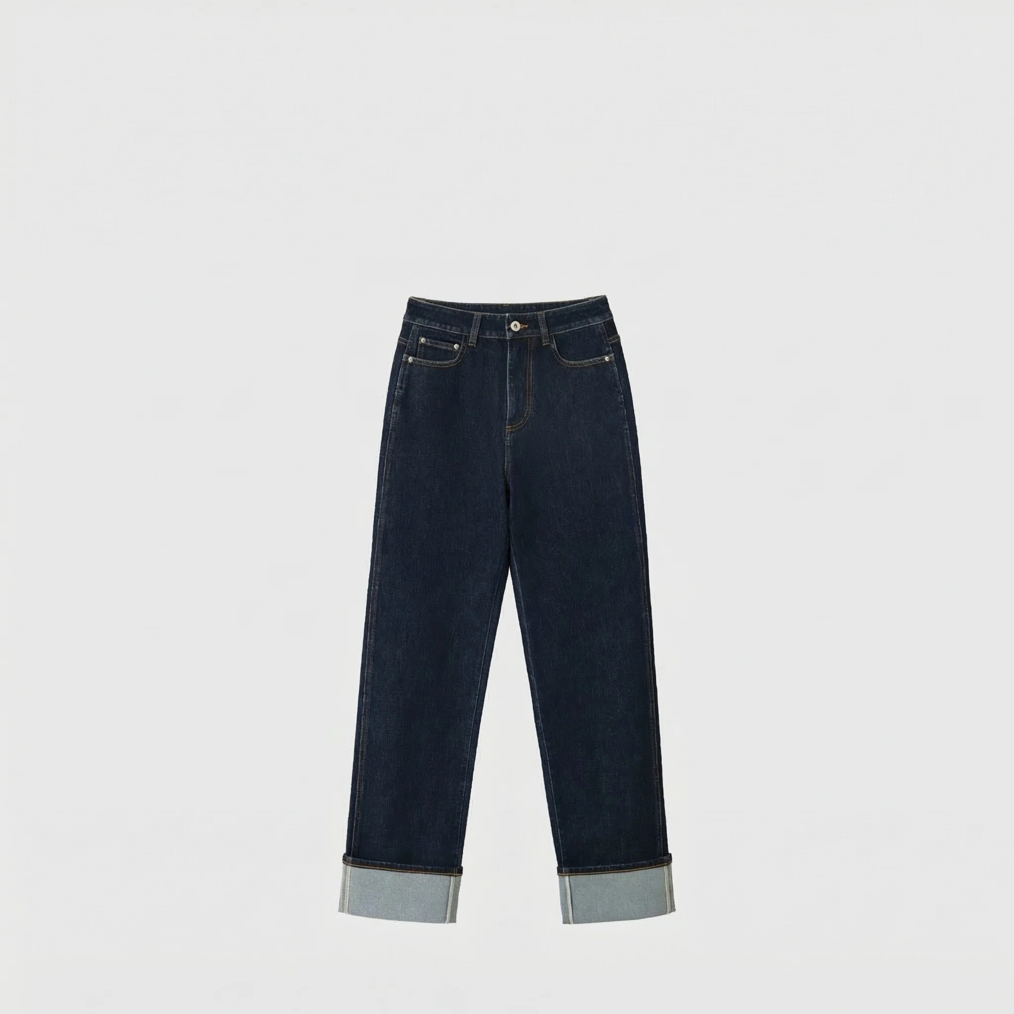 High-Rise Cuffed Jeans - Image 5