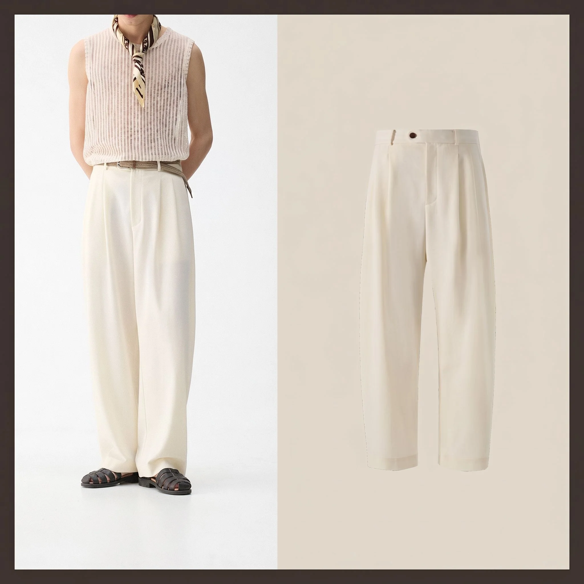High-Rise Pleated Trousers - Image 5