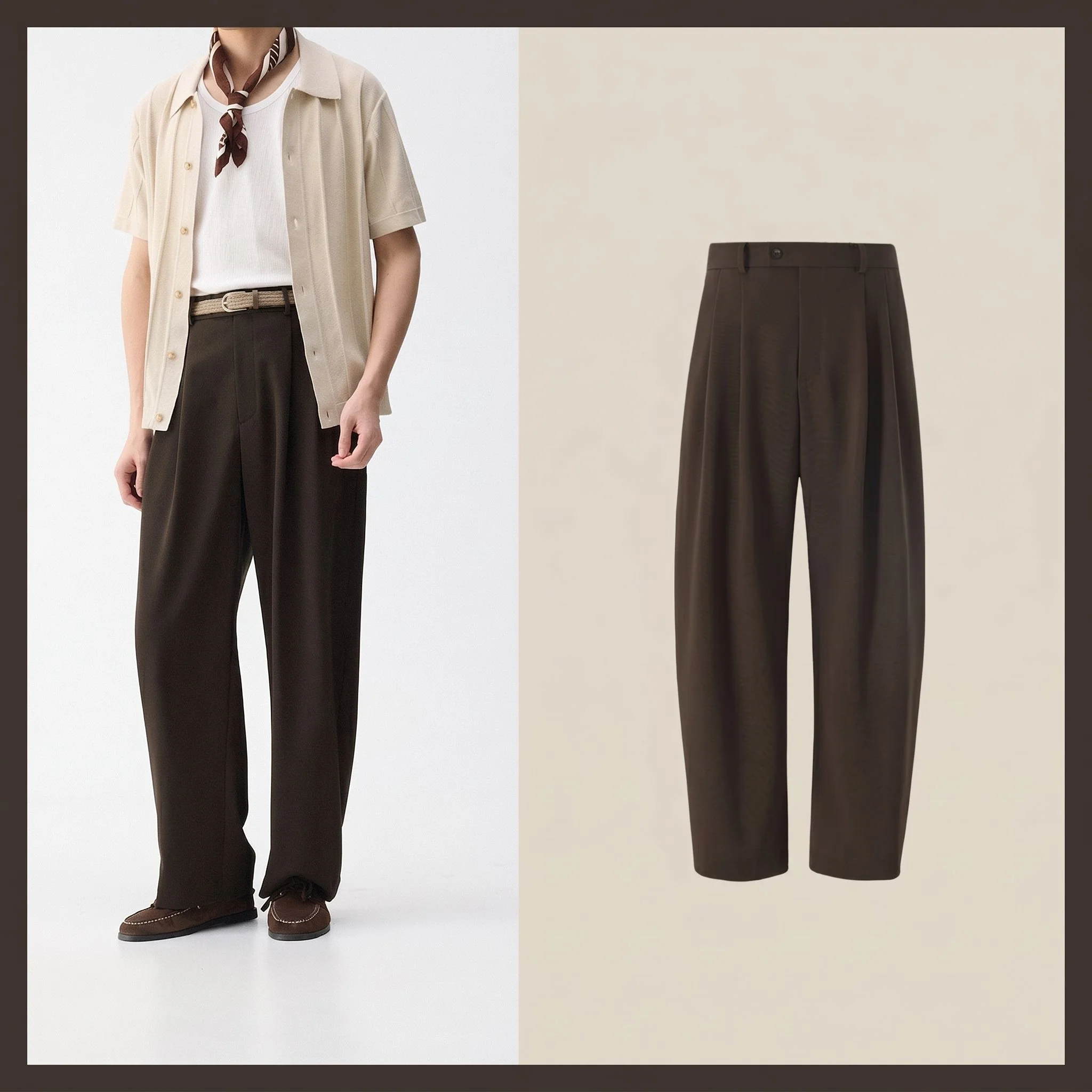 High-Rise Pleated Trousers - Image 6