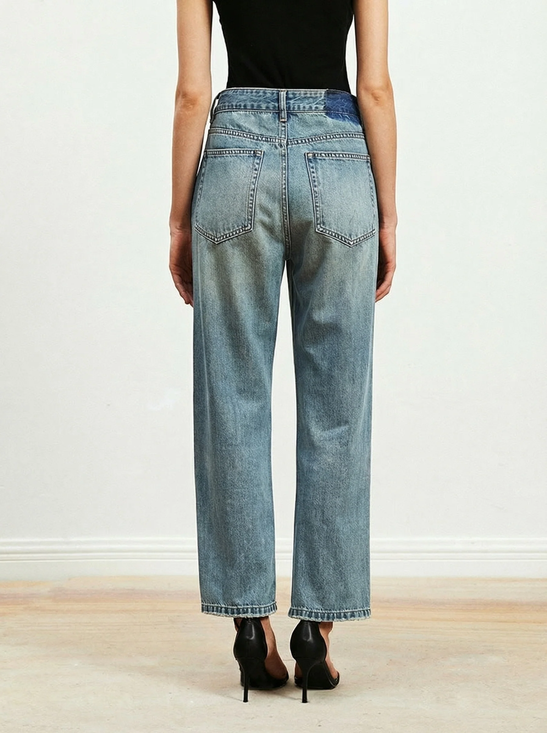 High-Rise Straight Jeans - Image 3
