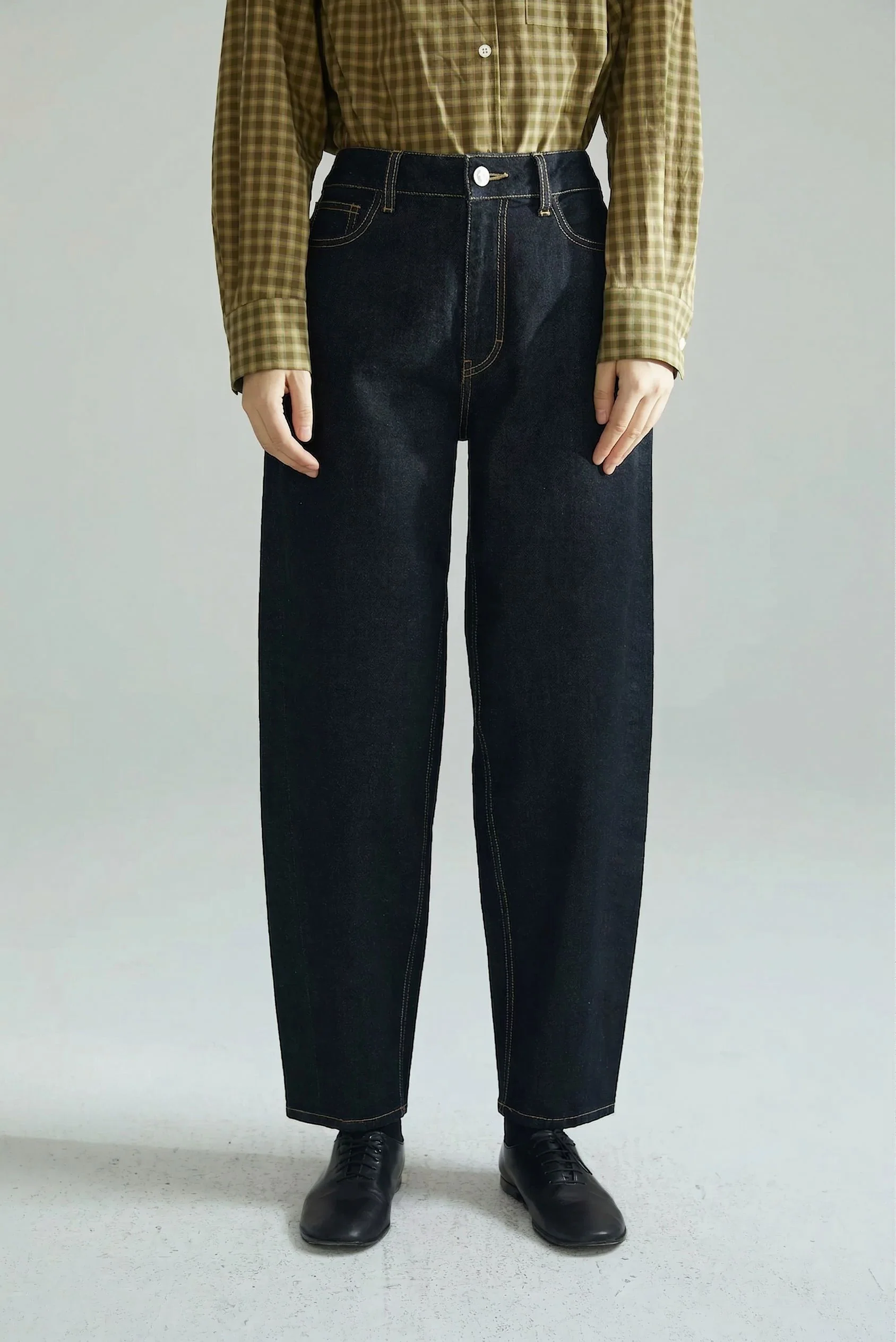 High-Rise Straight Jeans