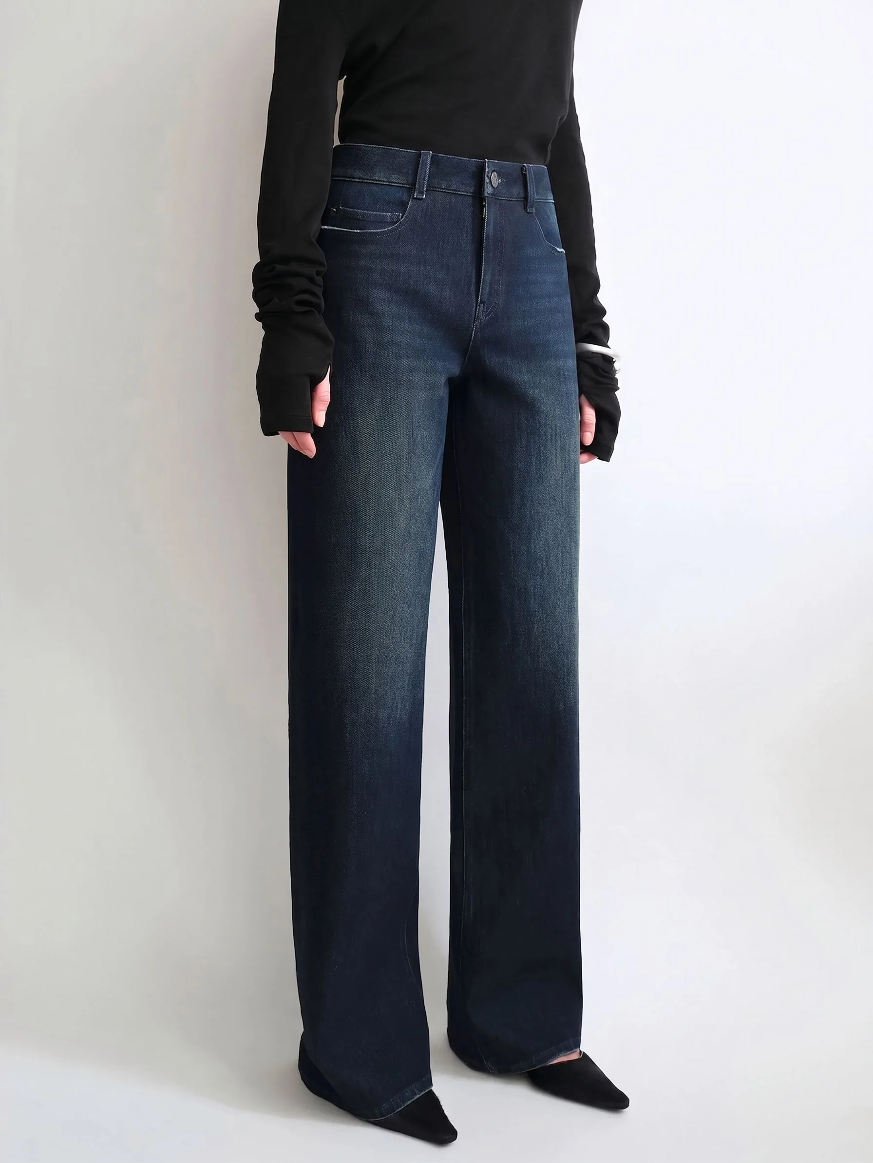 High-Rise Straight Jeans - Image 5