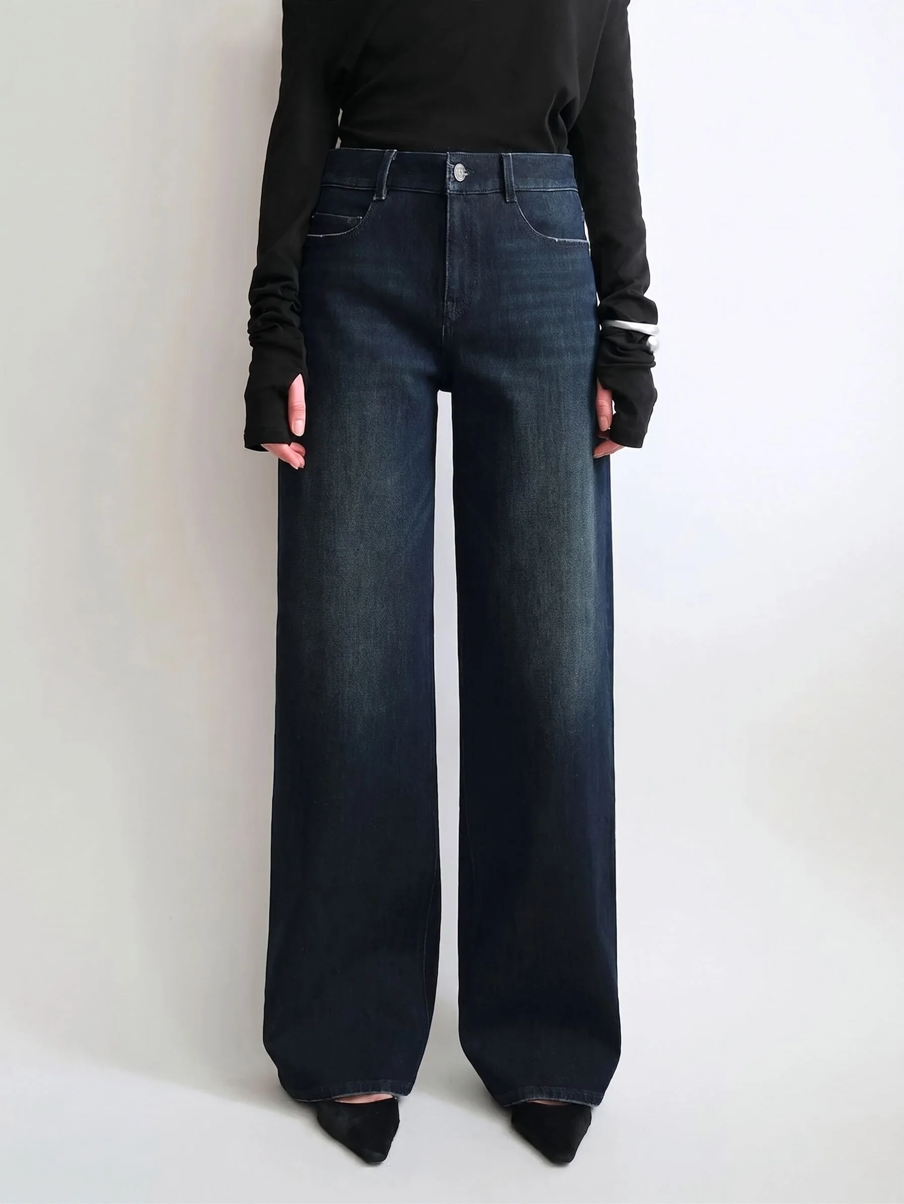 High-Rise Straight Jeans - Image 7