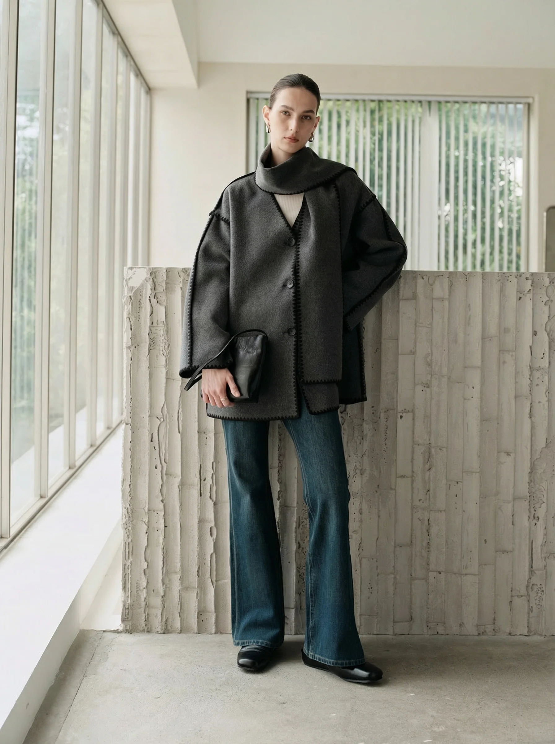High-Rise Stretch Flare Jeans - Image 3