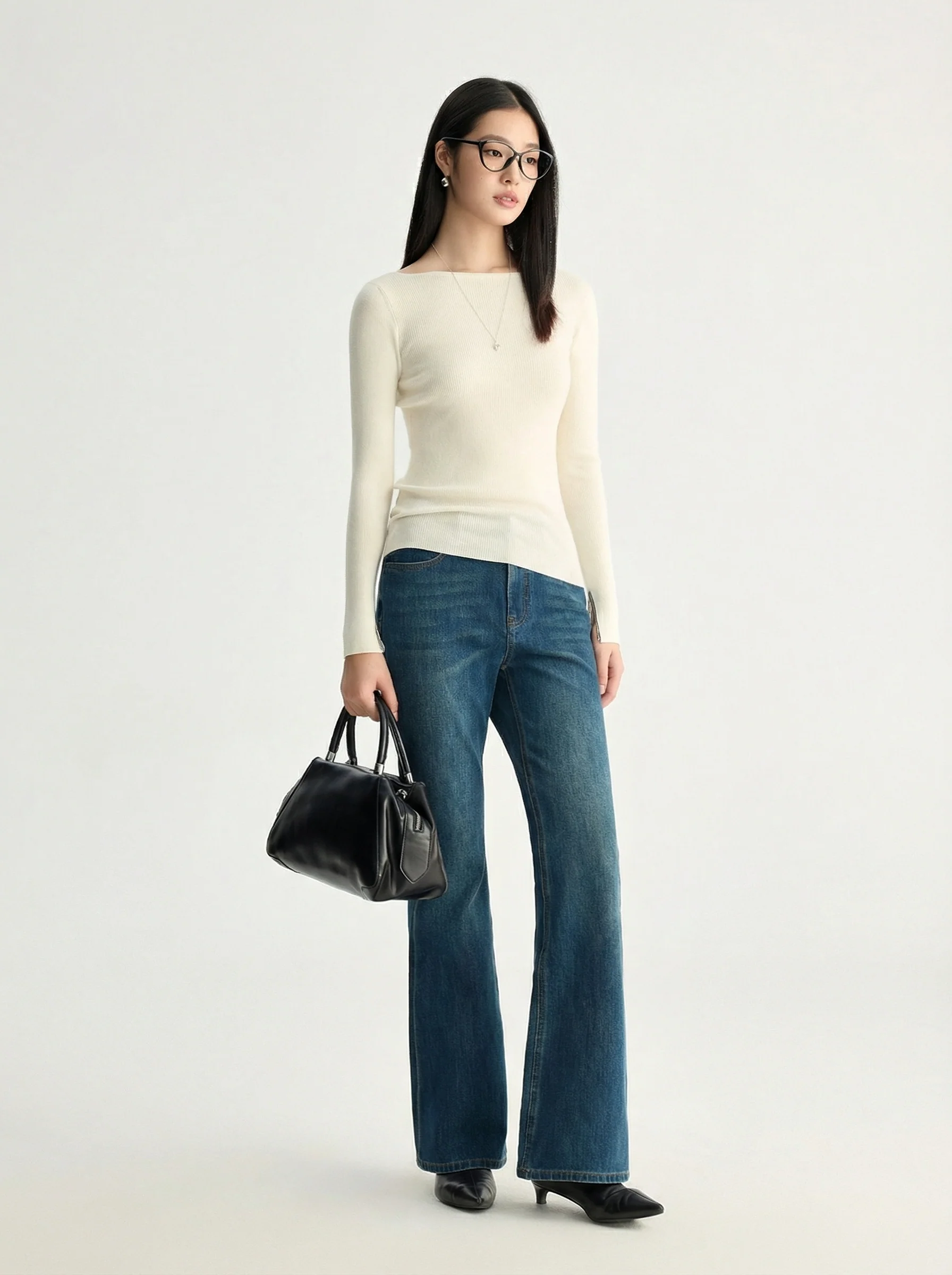 High-Rise Stretch Flare Jeans - Image 4
