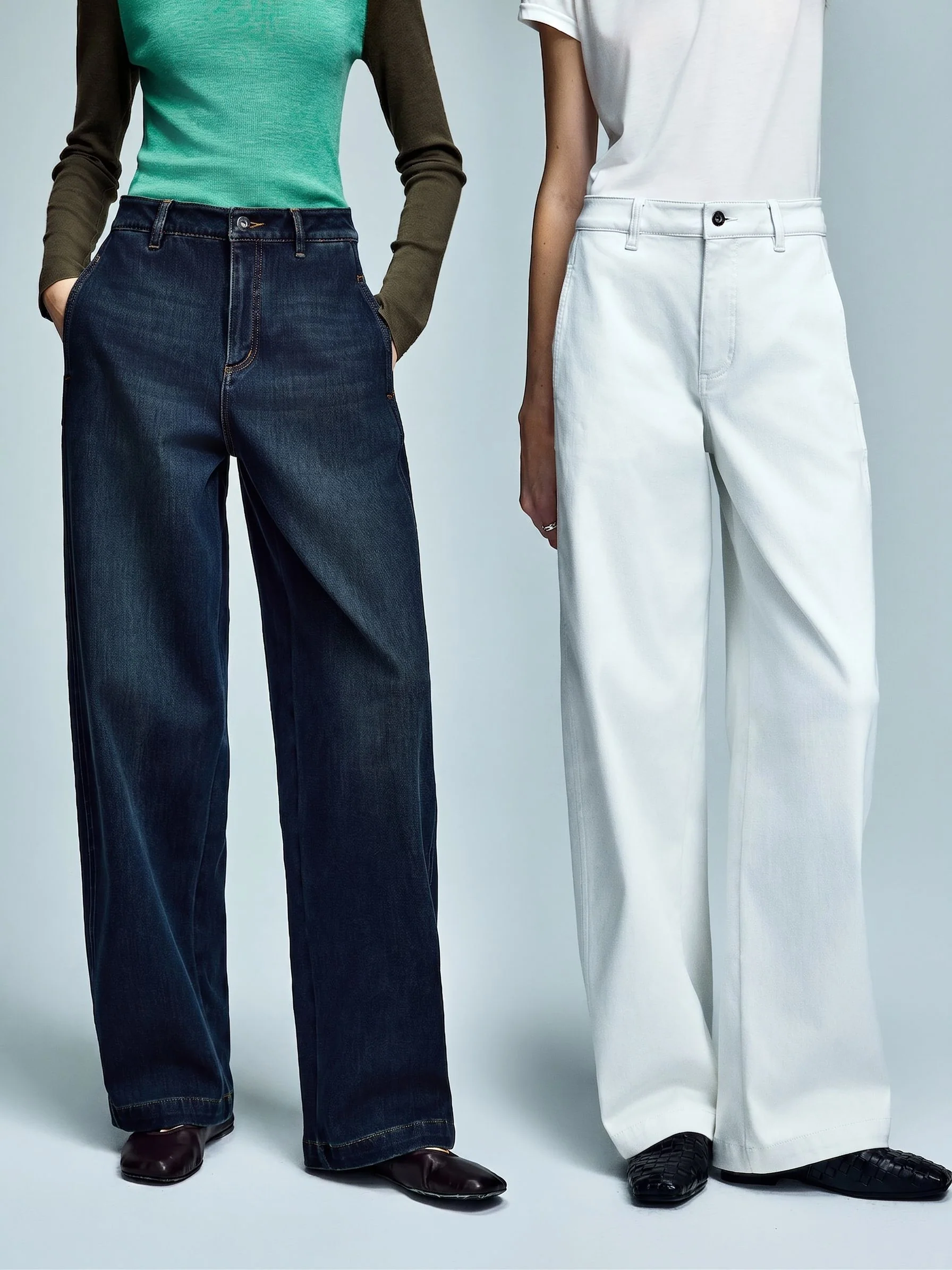 High-Rise Wide Jeans