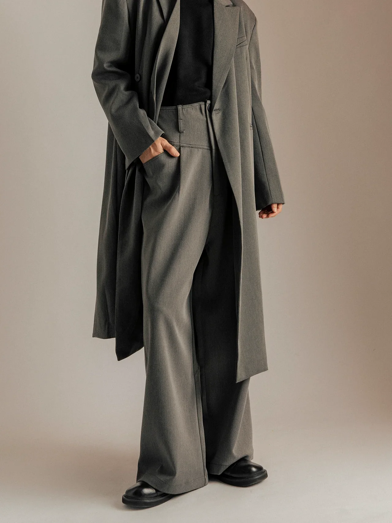 High-Rise Wide-Leg Trousers - Image 2