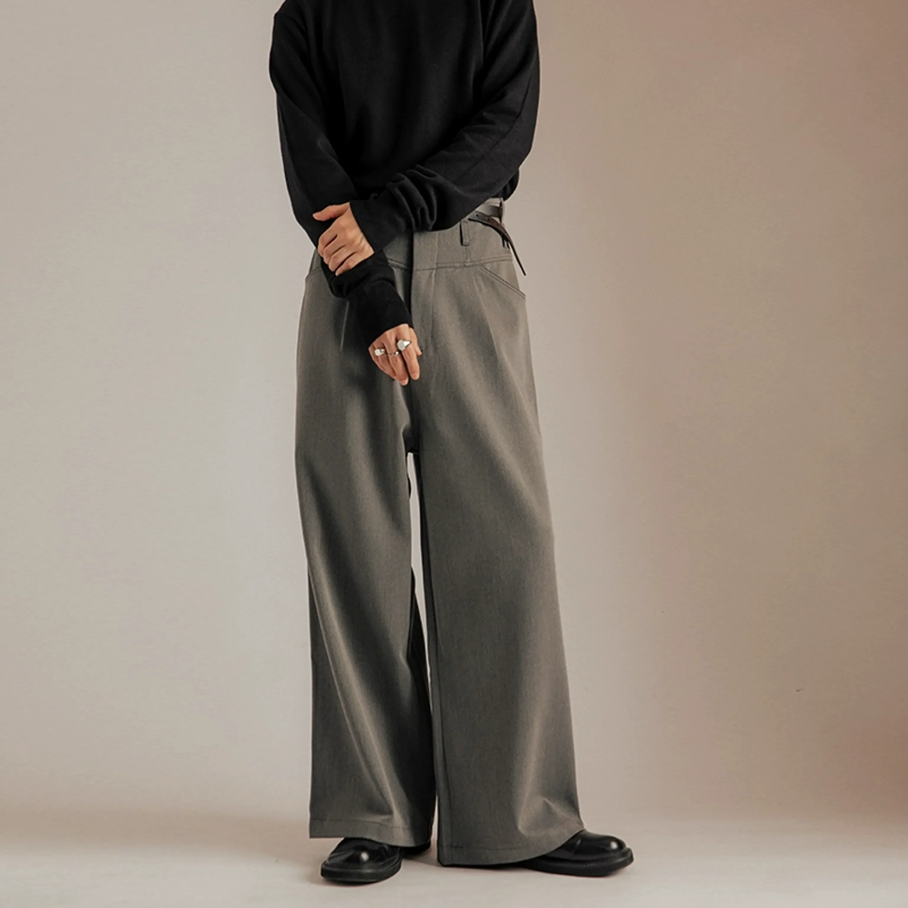 High-Rise Wide-Leg Trousers - Image 6