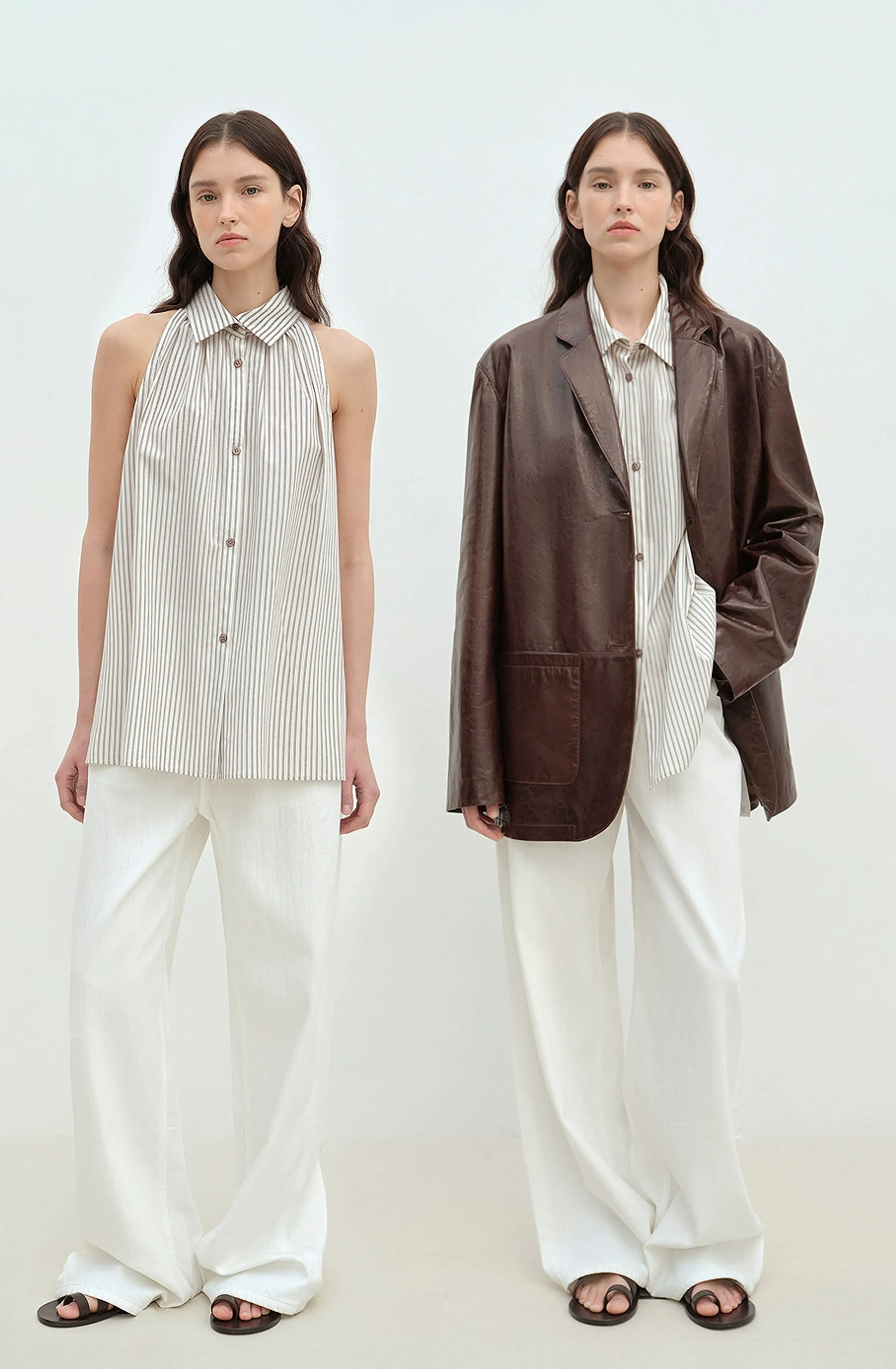 High-Rise Wide-Leg White Jeans - Image 4