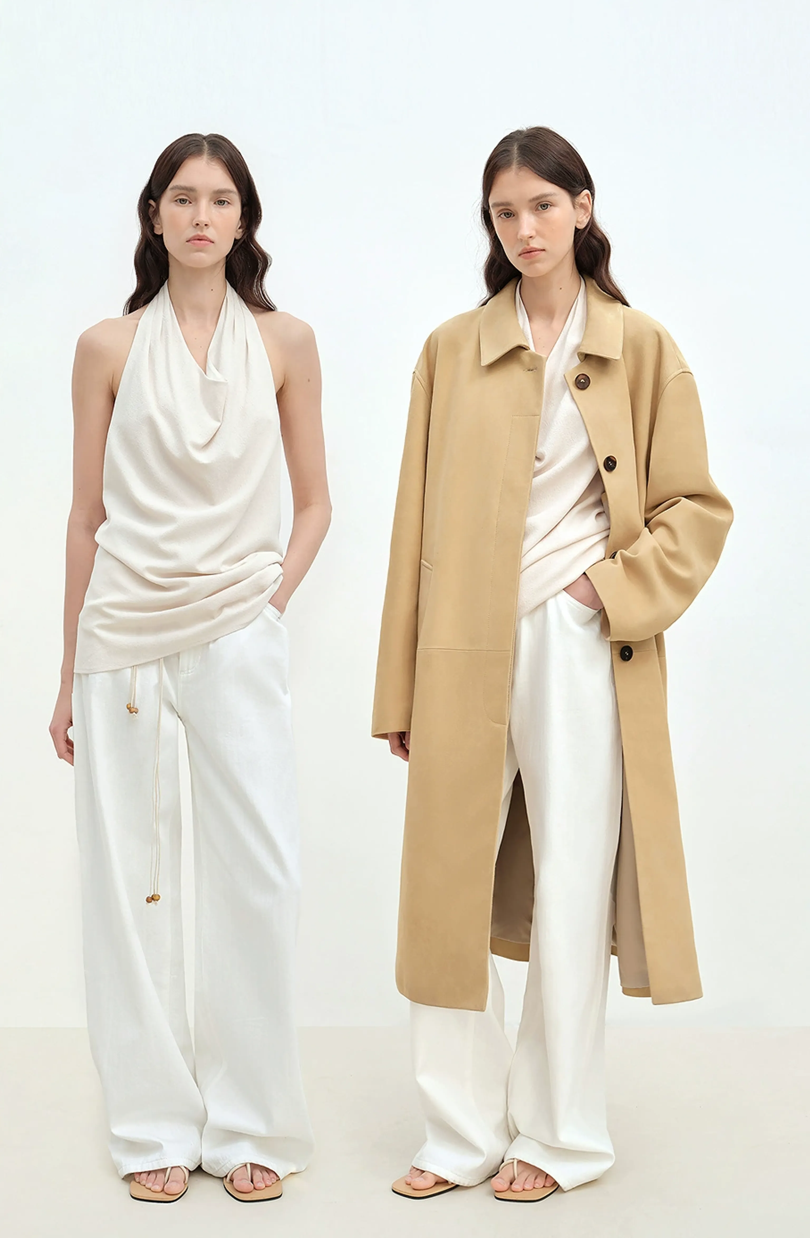 High-Rise Wide-Leg White Jeans - Image 5