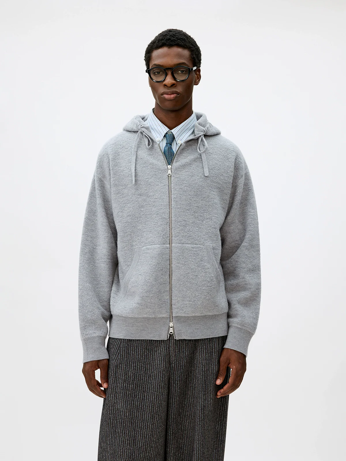 High-Shrinkage Wool Zip Hoodie - Image 2