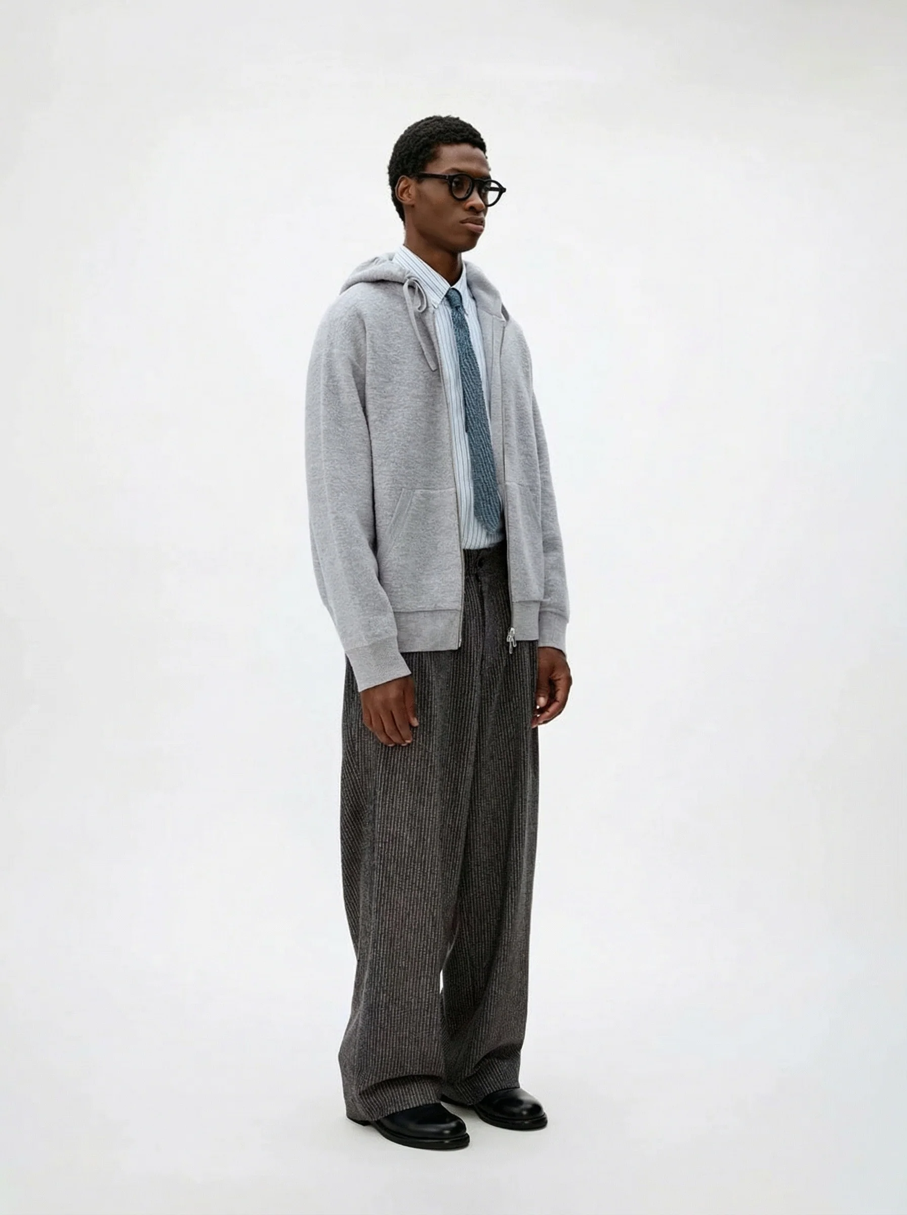 High-Shrinkage Wool Zip Hoodie - Image 7