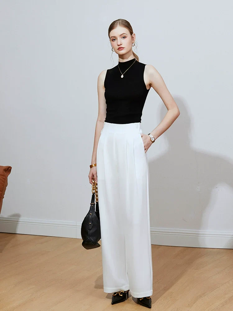 High-Waist Acetate Wide-Leg Trousers - Image 2