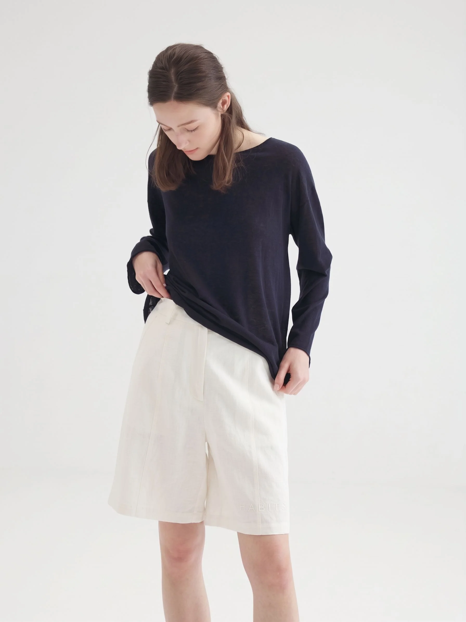 High-Waist Bermuda Shorts