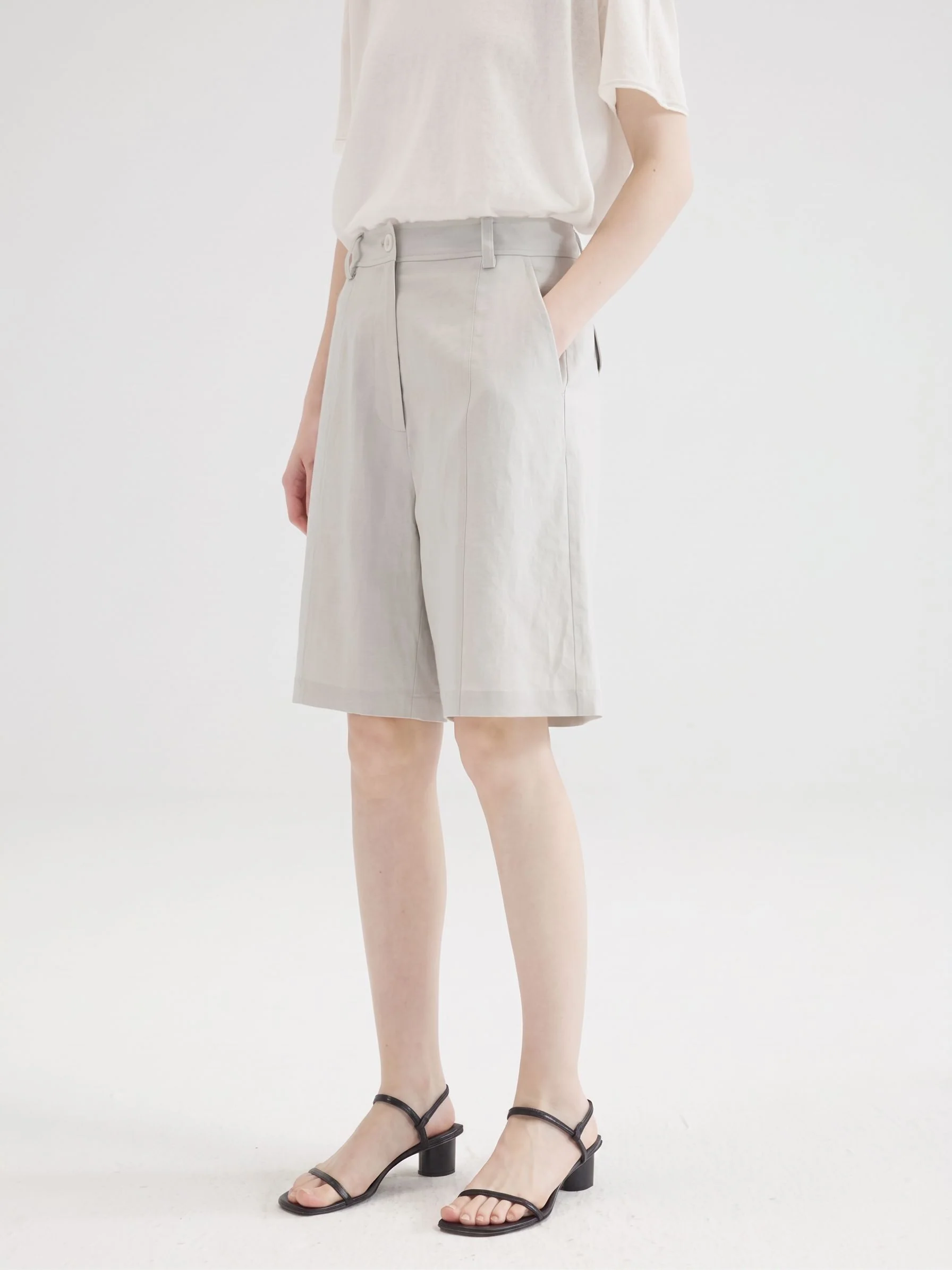 High-Waist Bermuda Shorts - Image 2