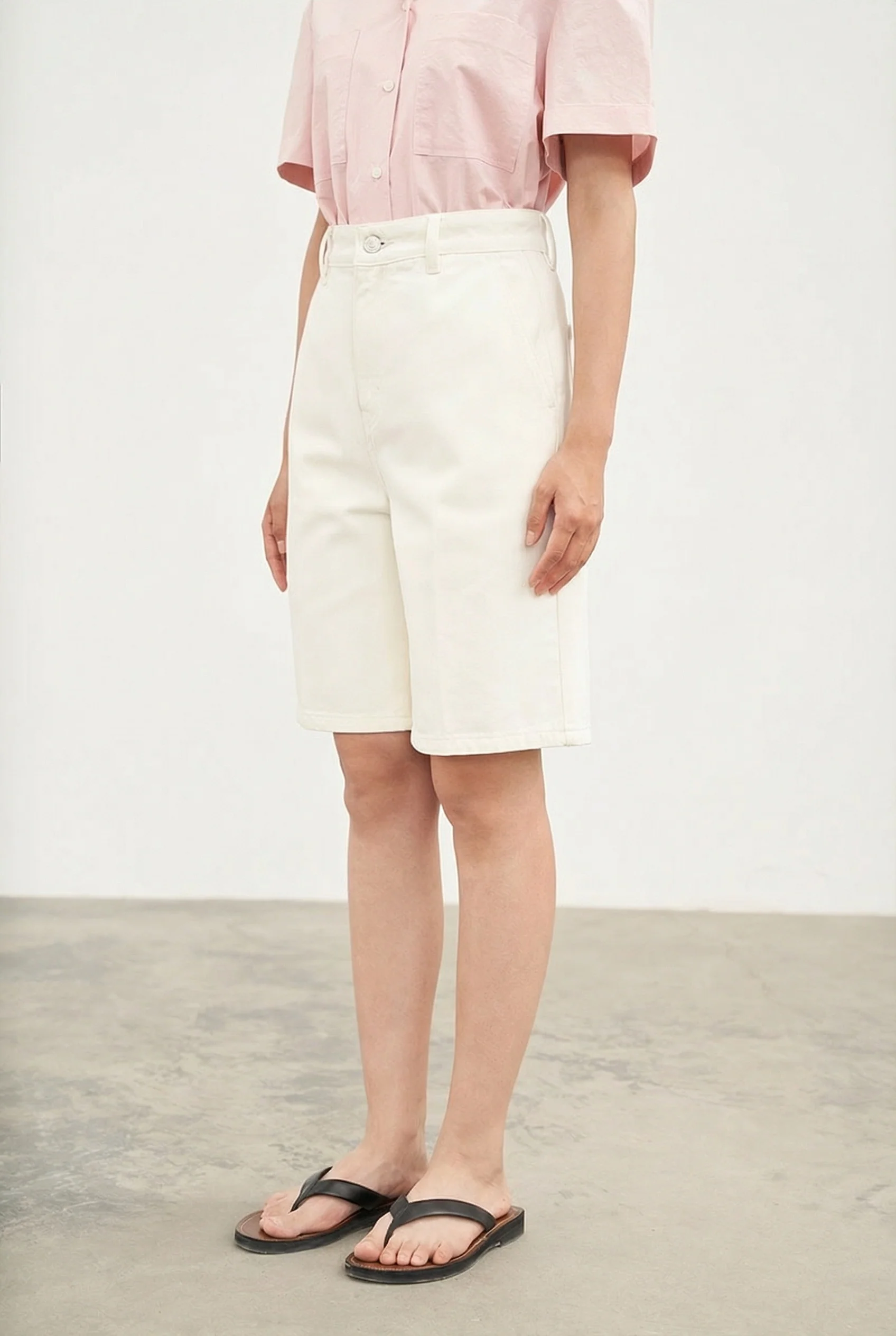 High-Waist Bermuda Shorts