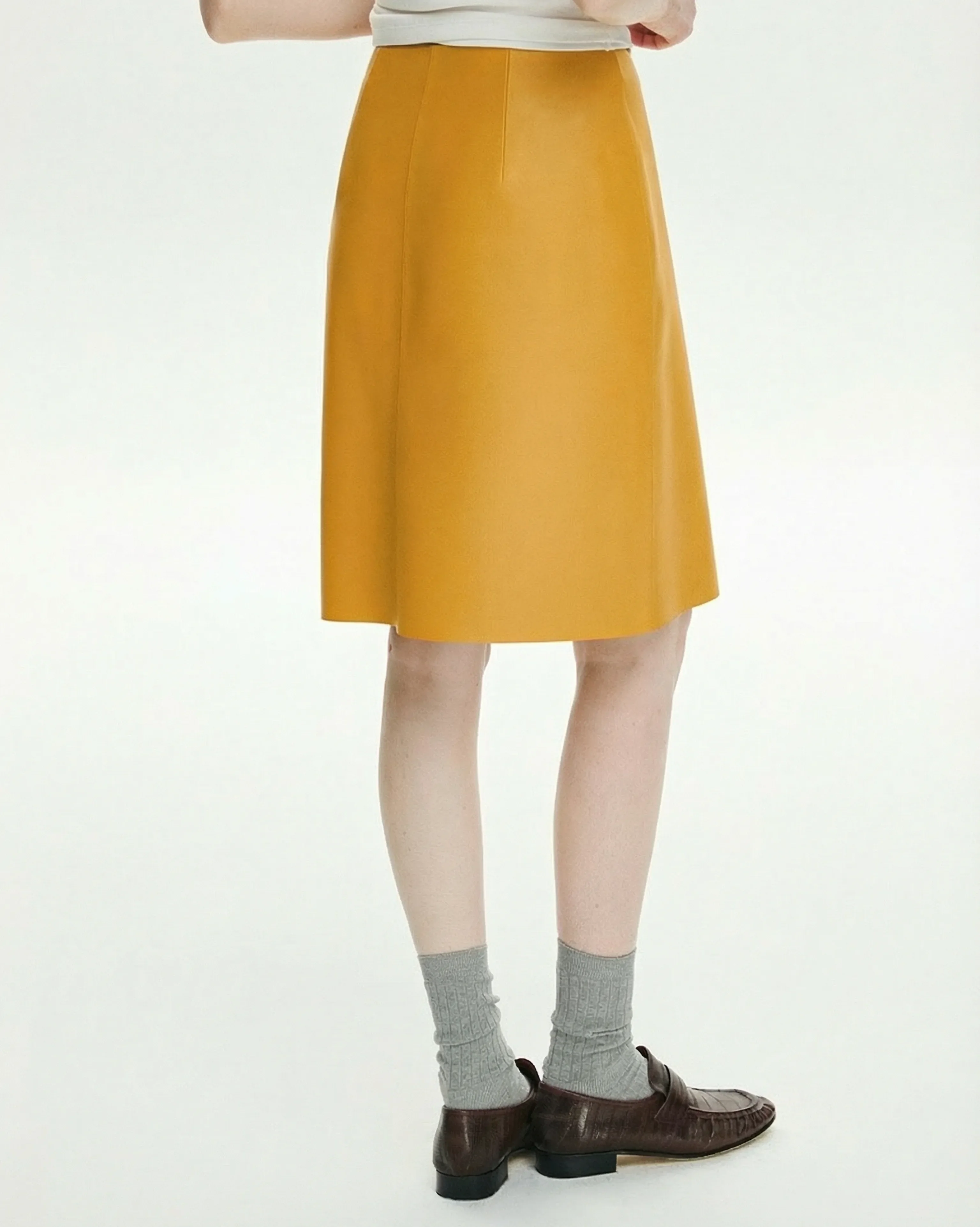 High-Waist Leather Skirt - Image 2