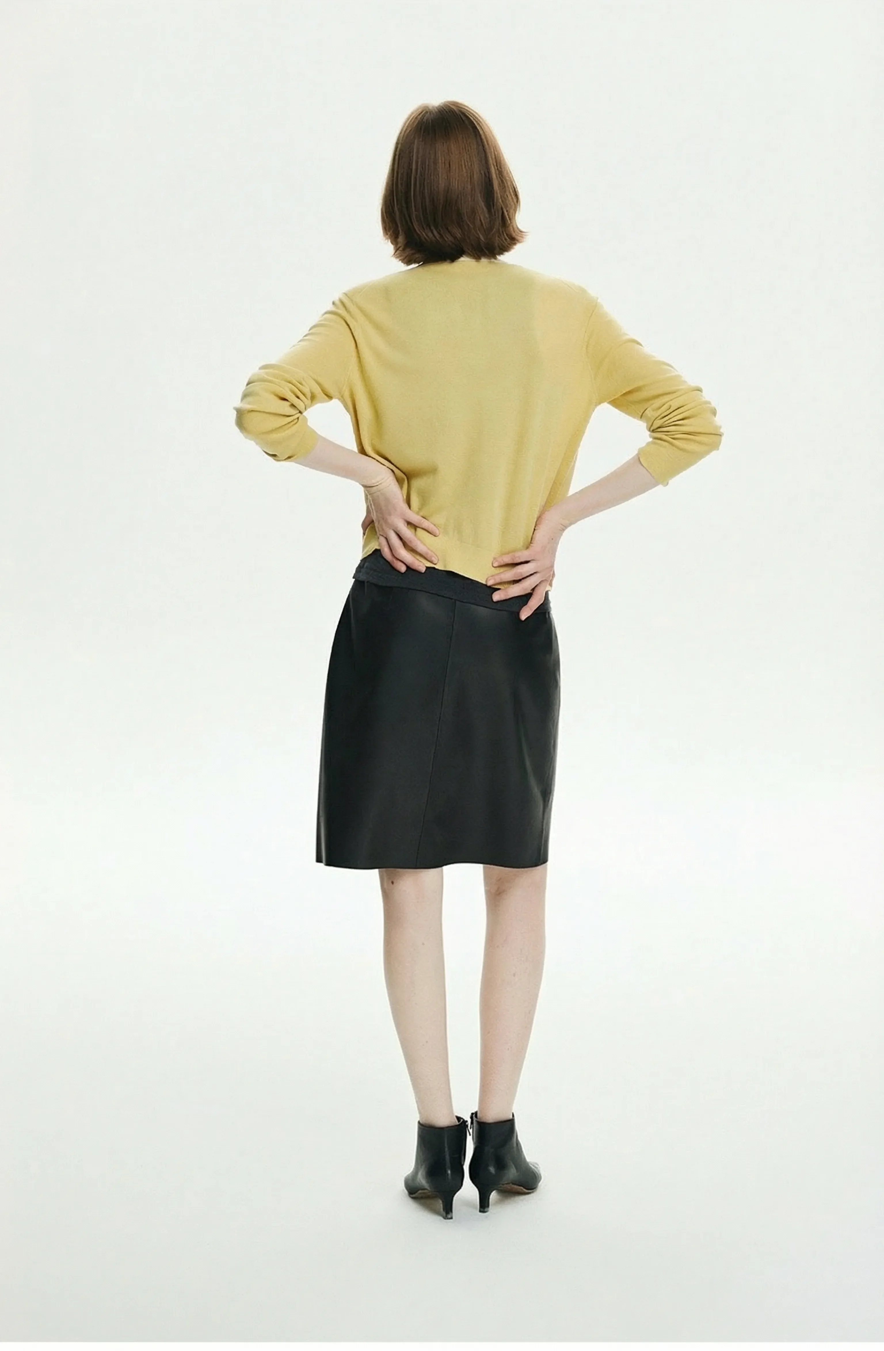 High-Waist Leather Skirt - Image 5