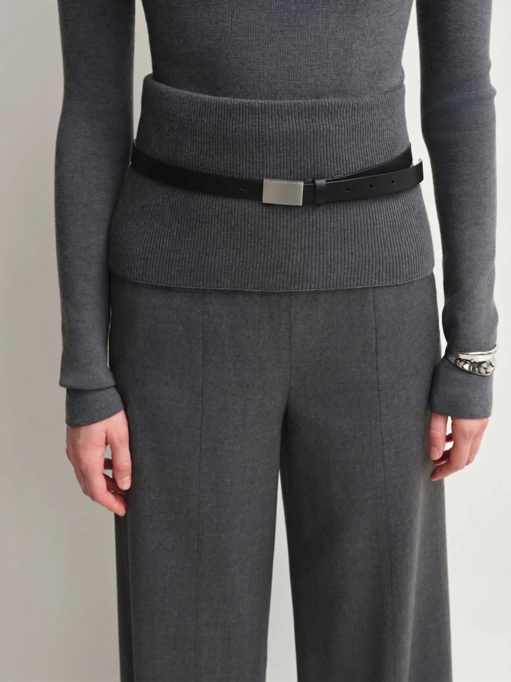 High-Waist Merino Wide-Leg Trousers - Image 7