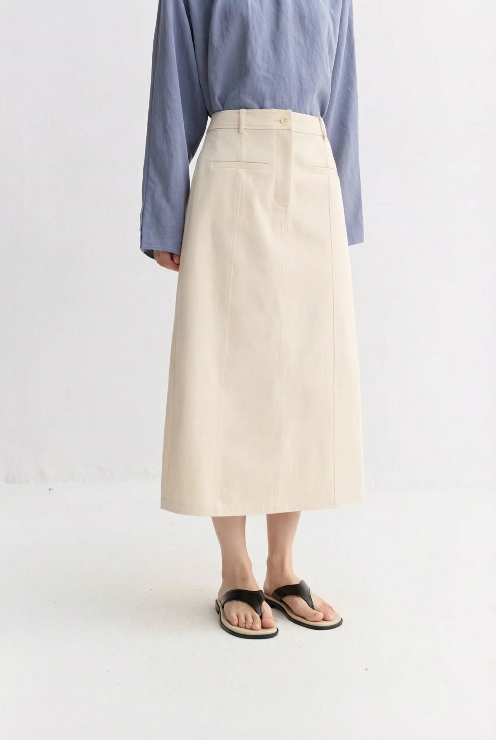 High-Waist Midi Skirt - Image 2