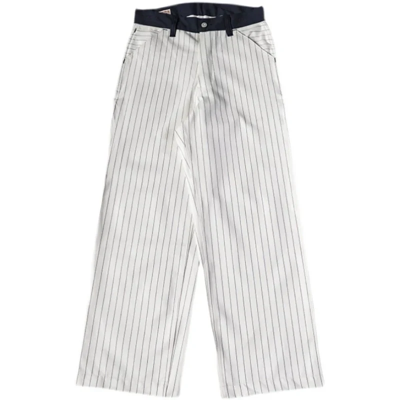 High-Waist Pinstripe Mechanic Pants - Image 5