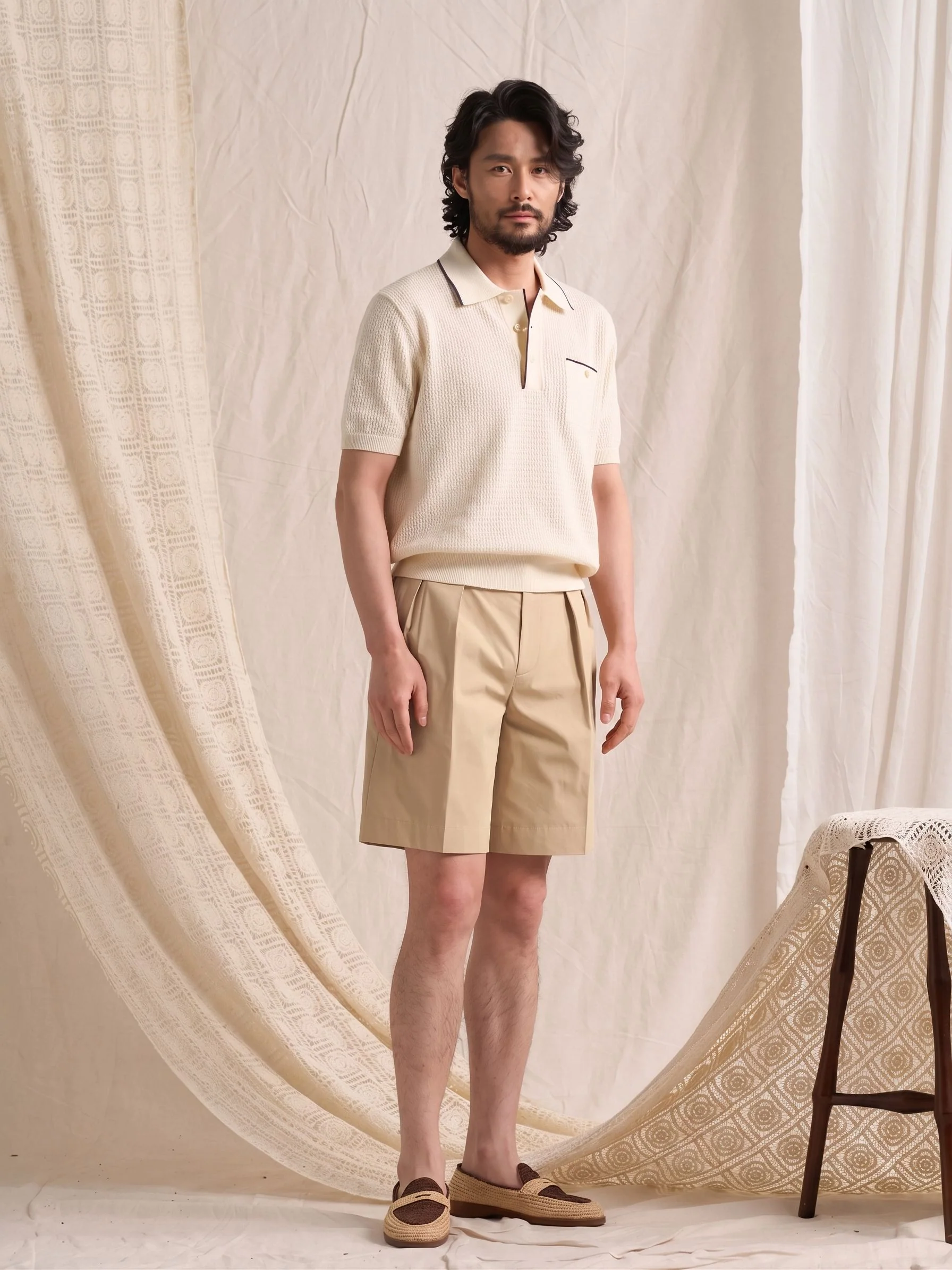High-Waist Pleated Shorts - Image 3
