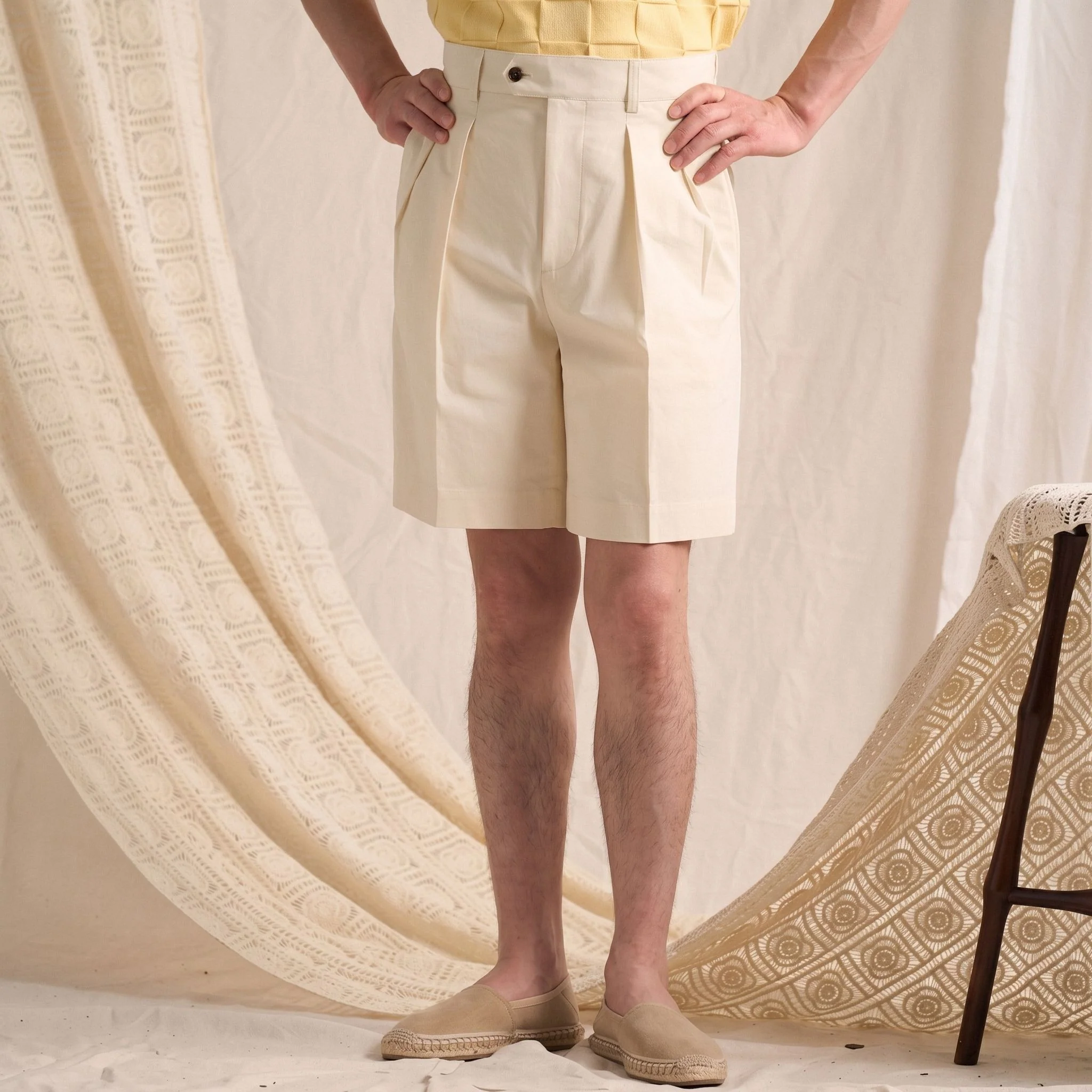 High-Waist Pleated Shorts - Image 5