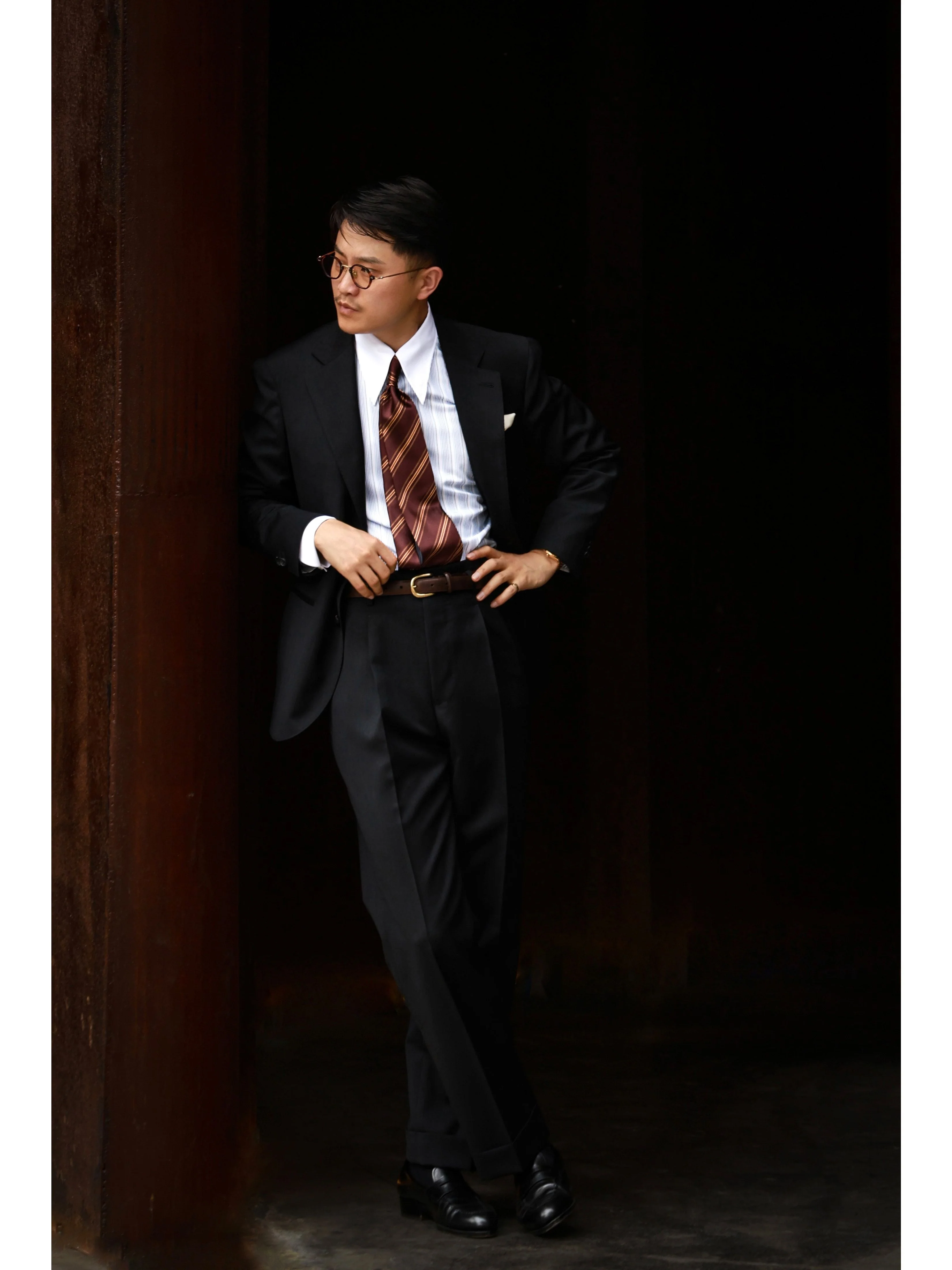 High-Waist Pleated Trousers - Image 2
