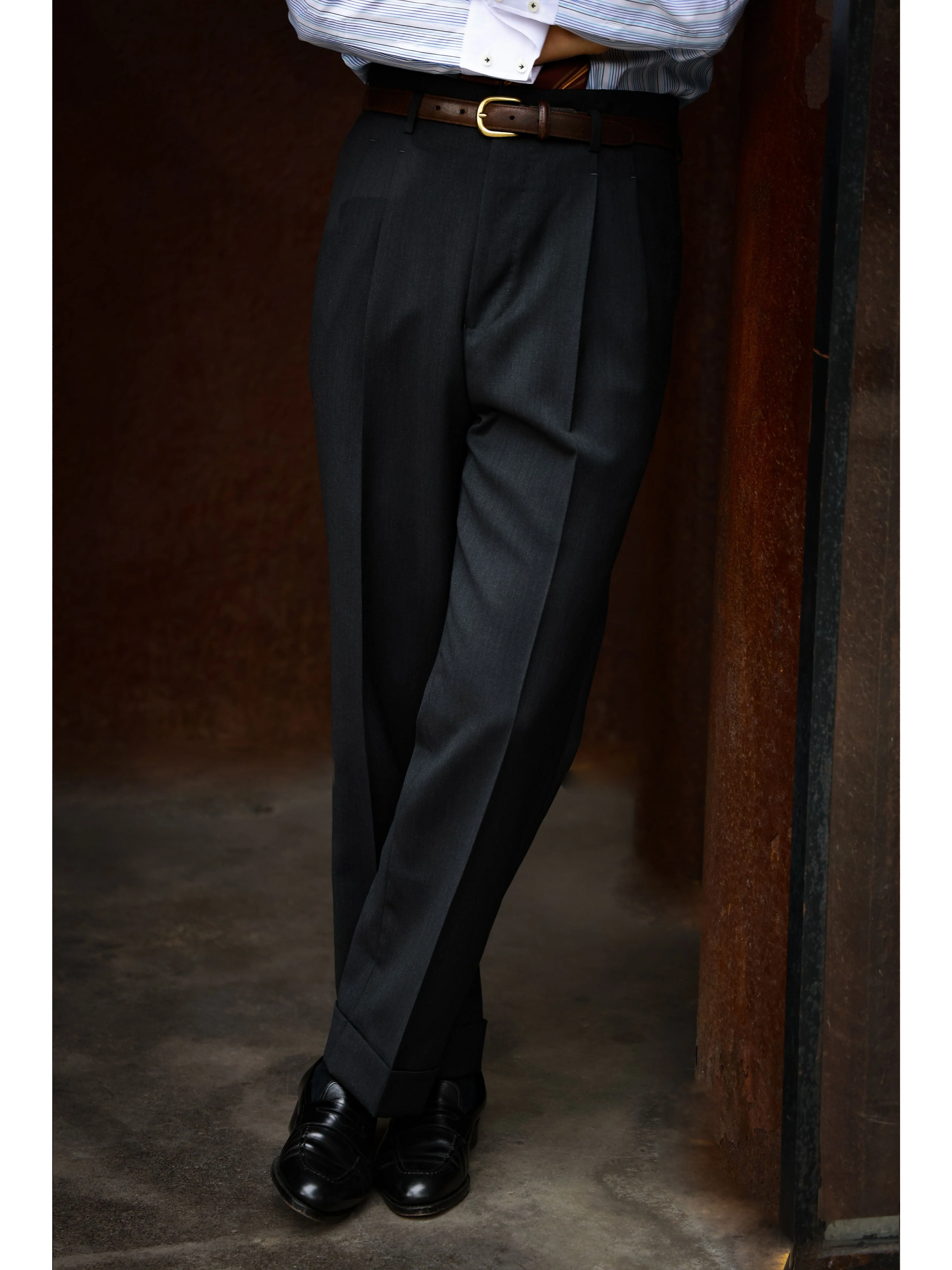 High-Waist Pleated Trousers - Image 4