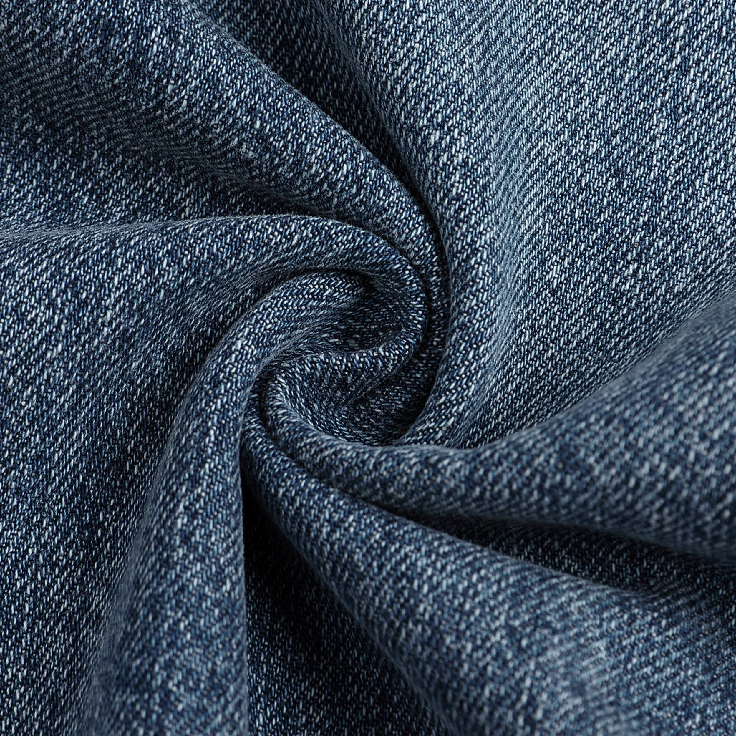 High Waist Retro Blue Denim Jeans - Image 4