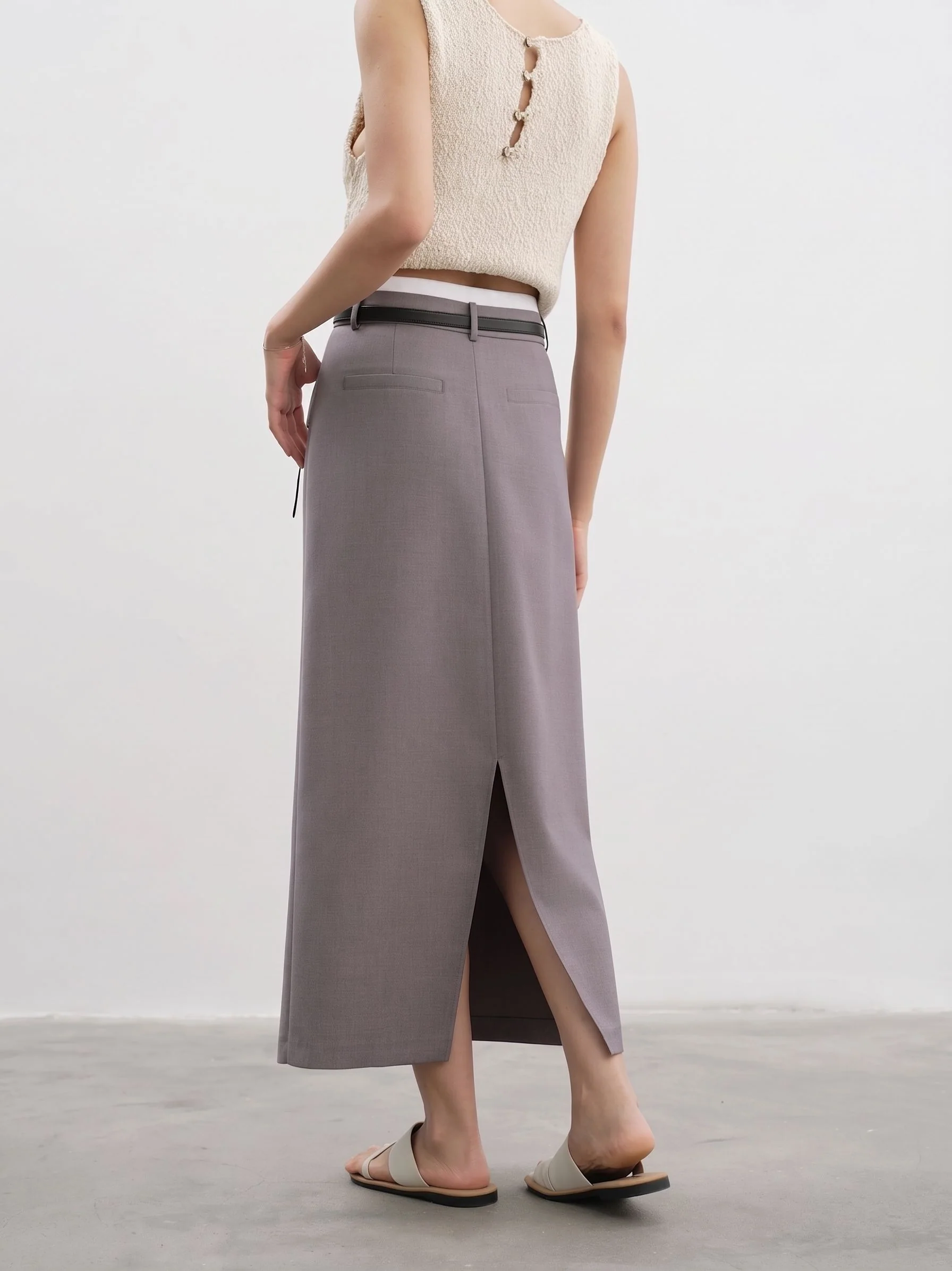 High-Waist Slit Skirt - Image 4