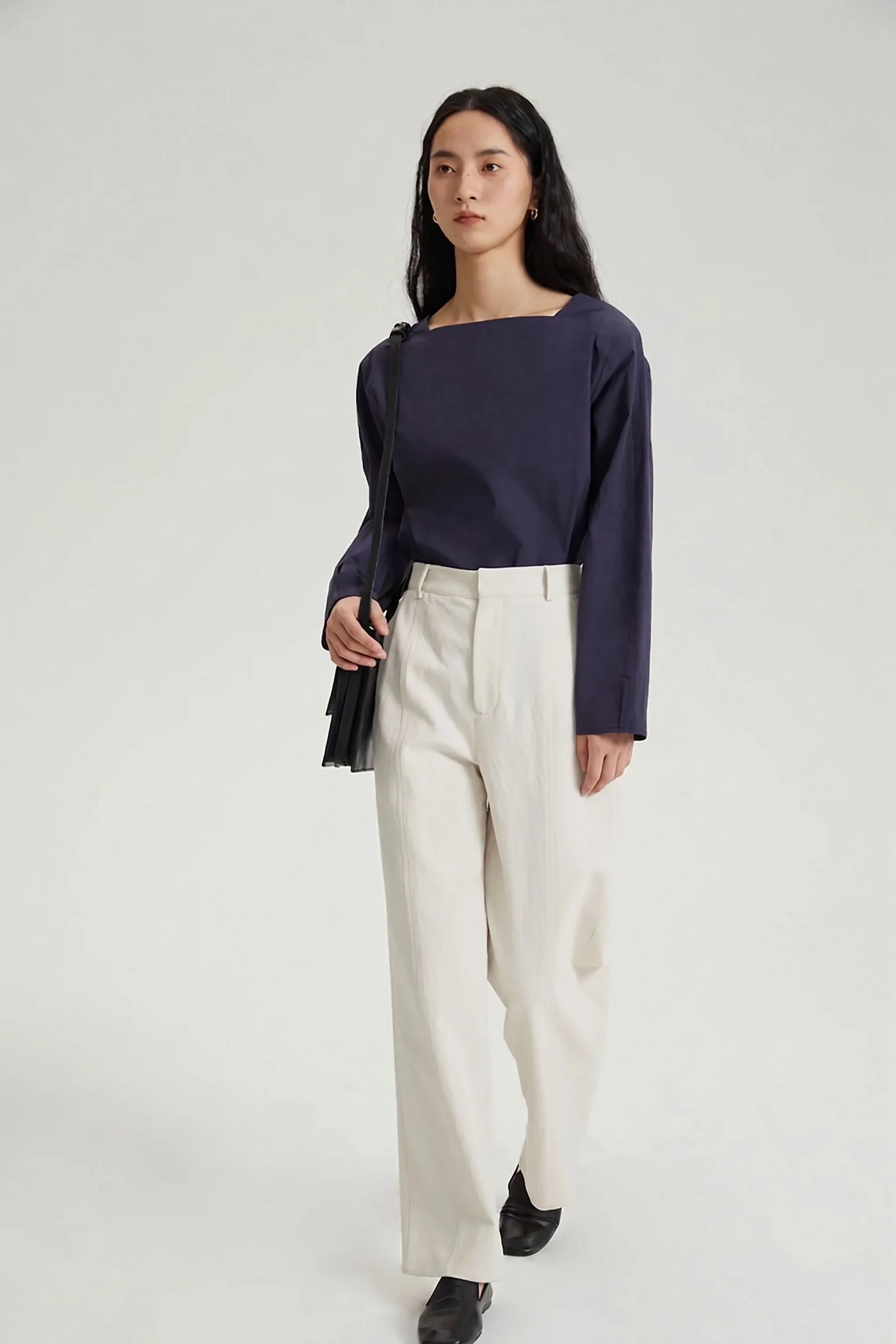 High-Waist Straight Trousers - Image 4