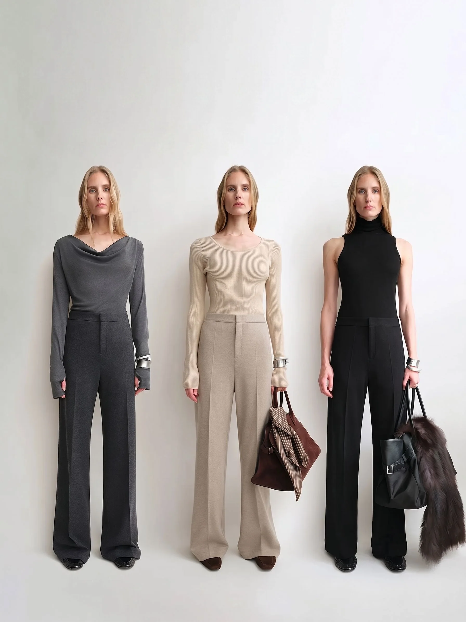High-Waist Wide-Leg Trousers - Image 3