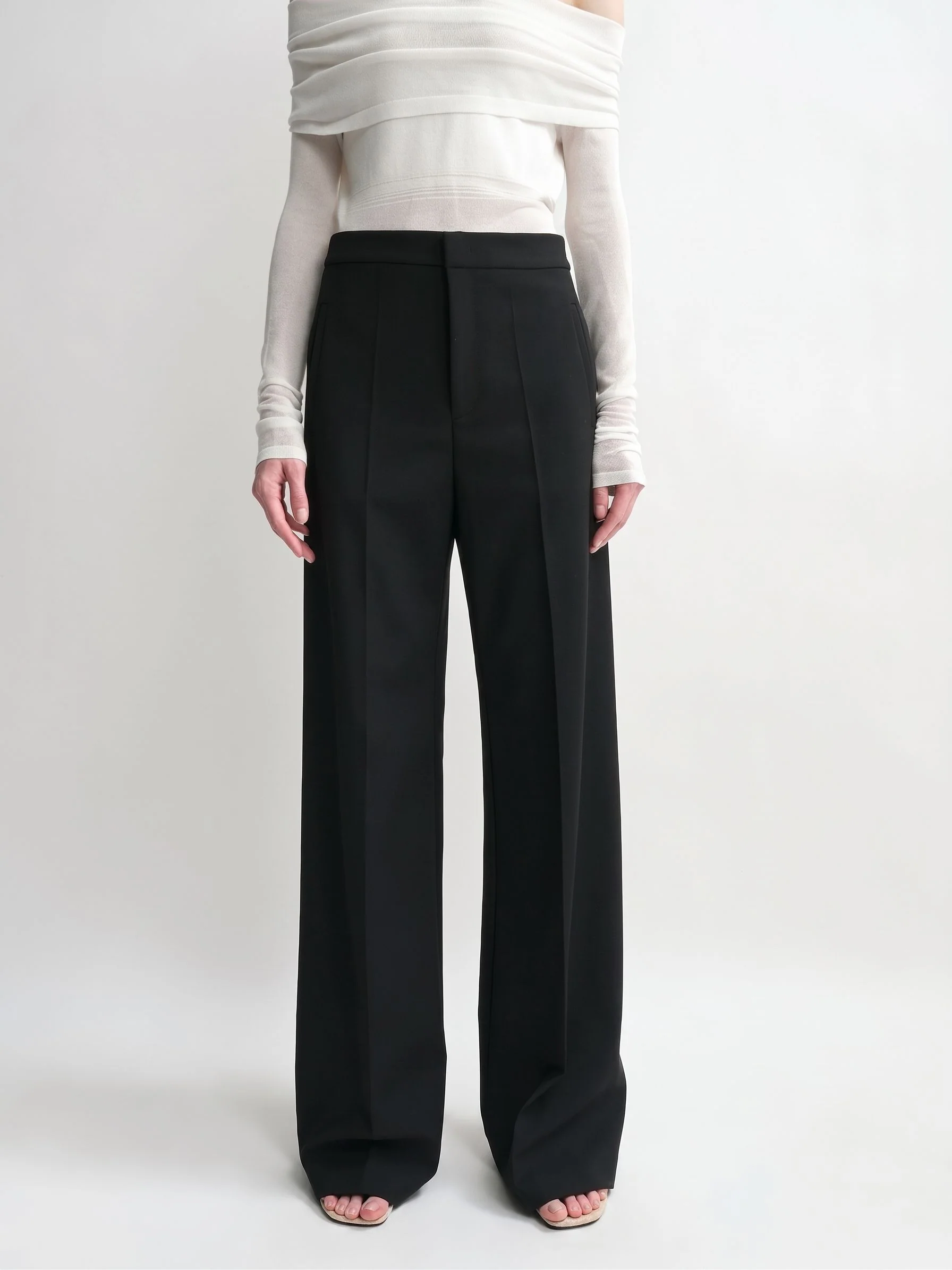 High-Waist Wide Trousers