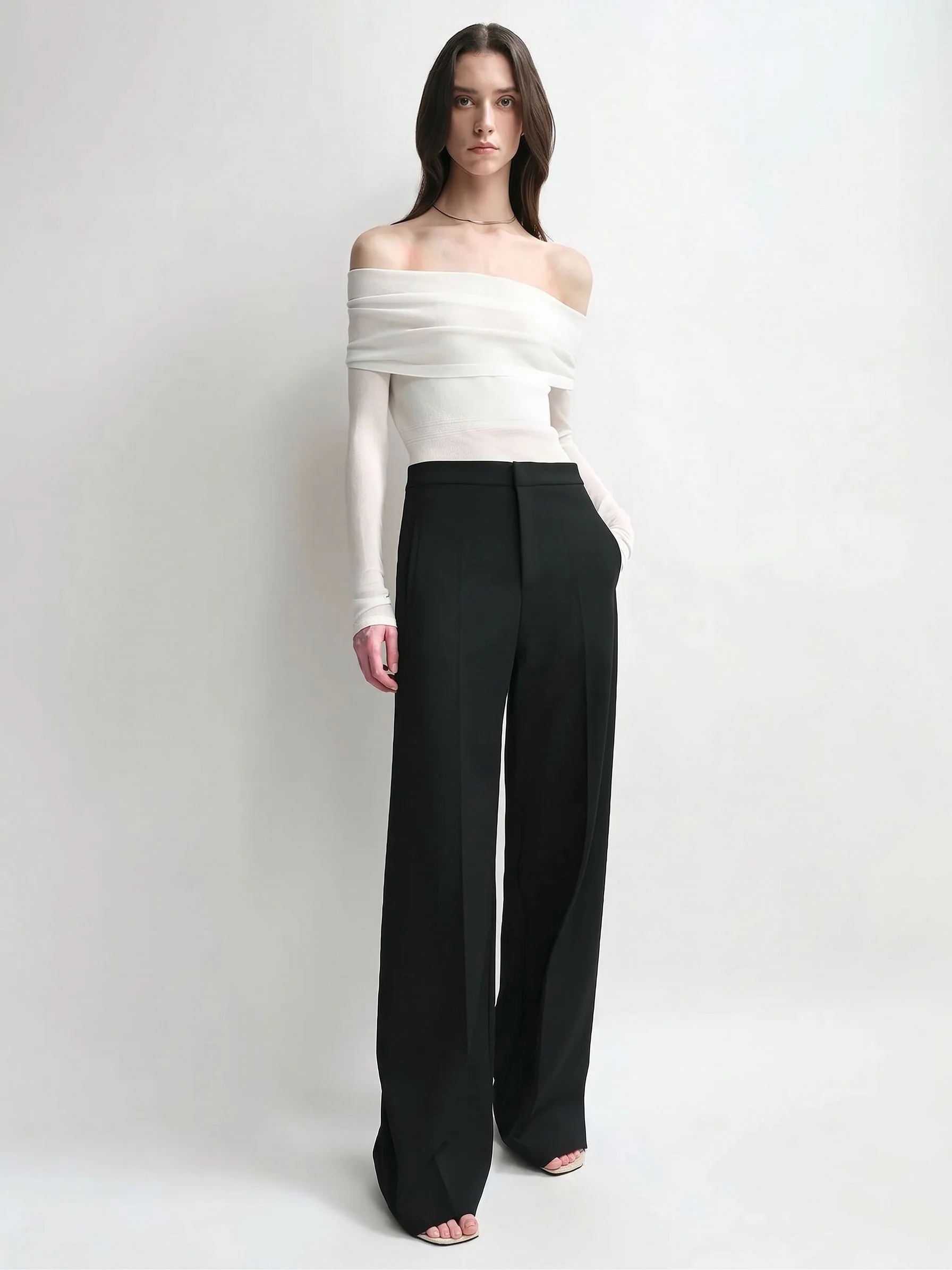 High-Waist Wide Trousers - Image 2