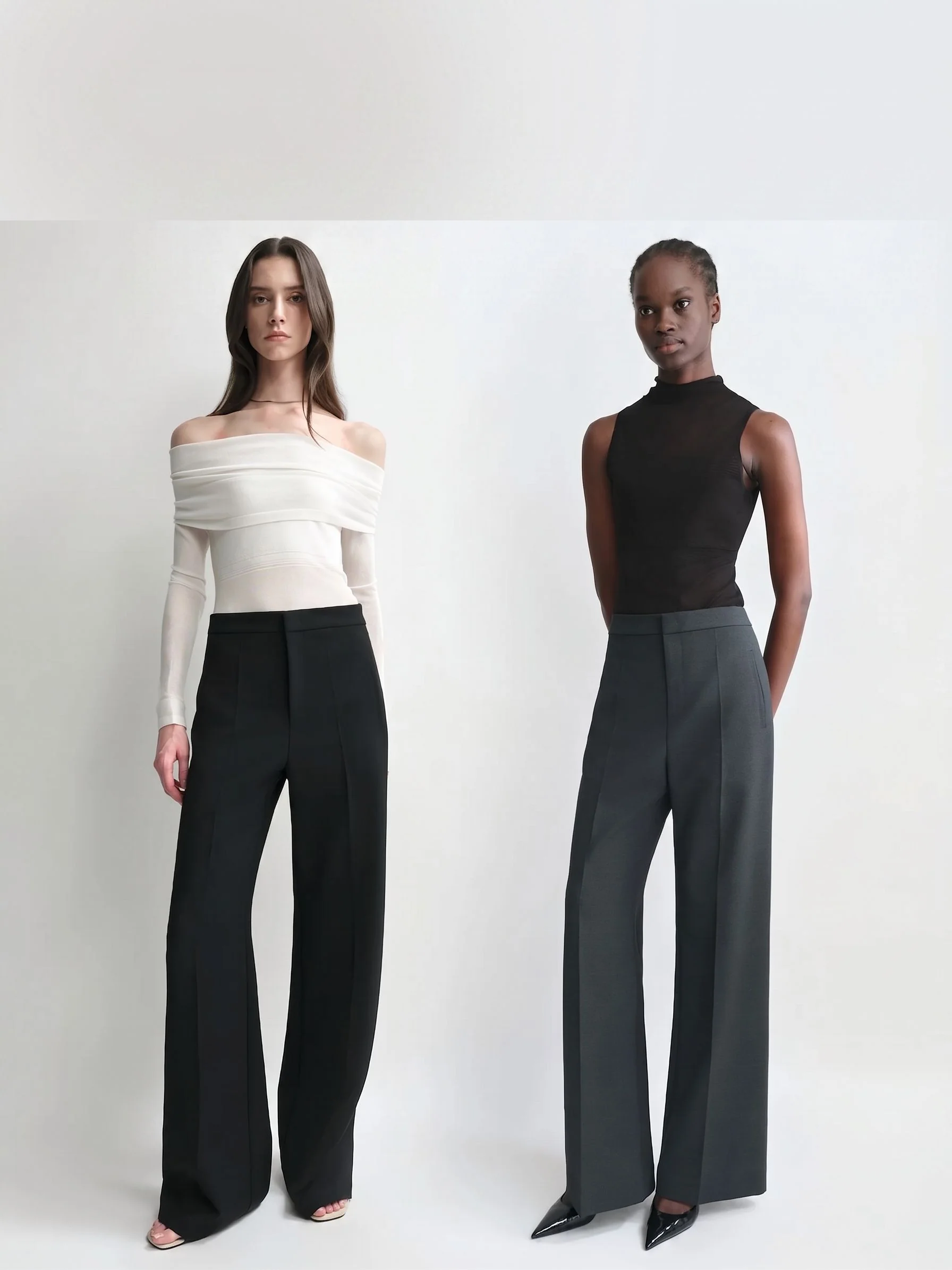 High-Waist Wide Trousers - Image 3