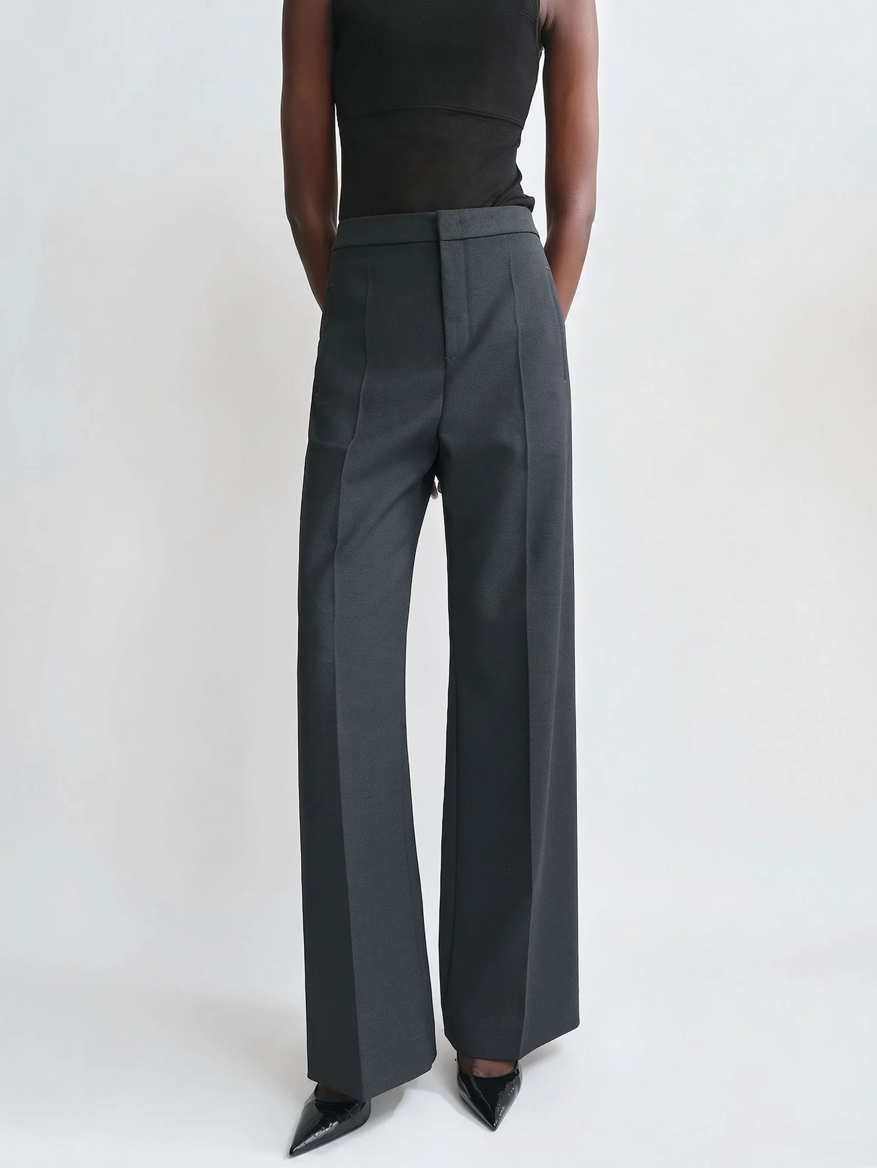 High-Waist Wide Trousers - Image 5