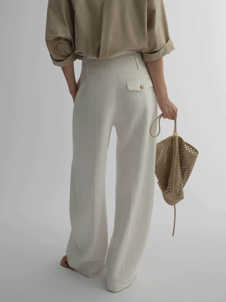 High-Waist Wide Trousers - Image 3