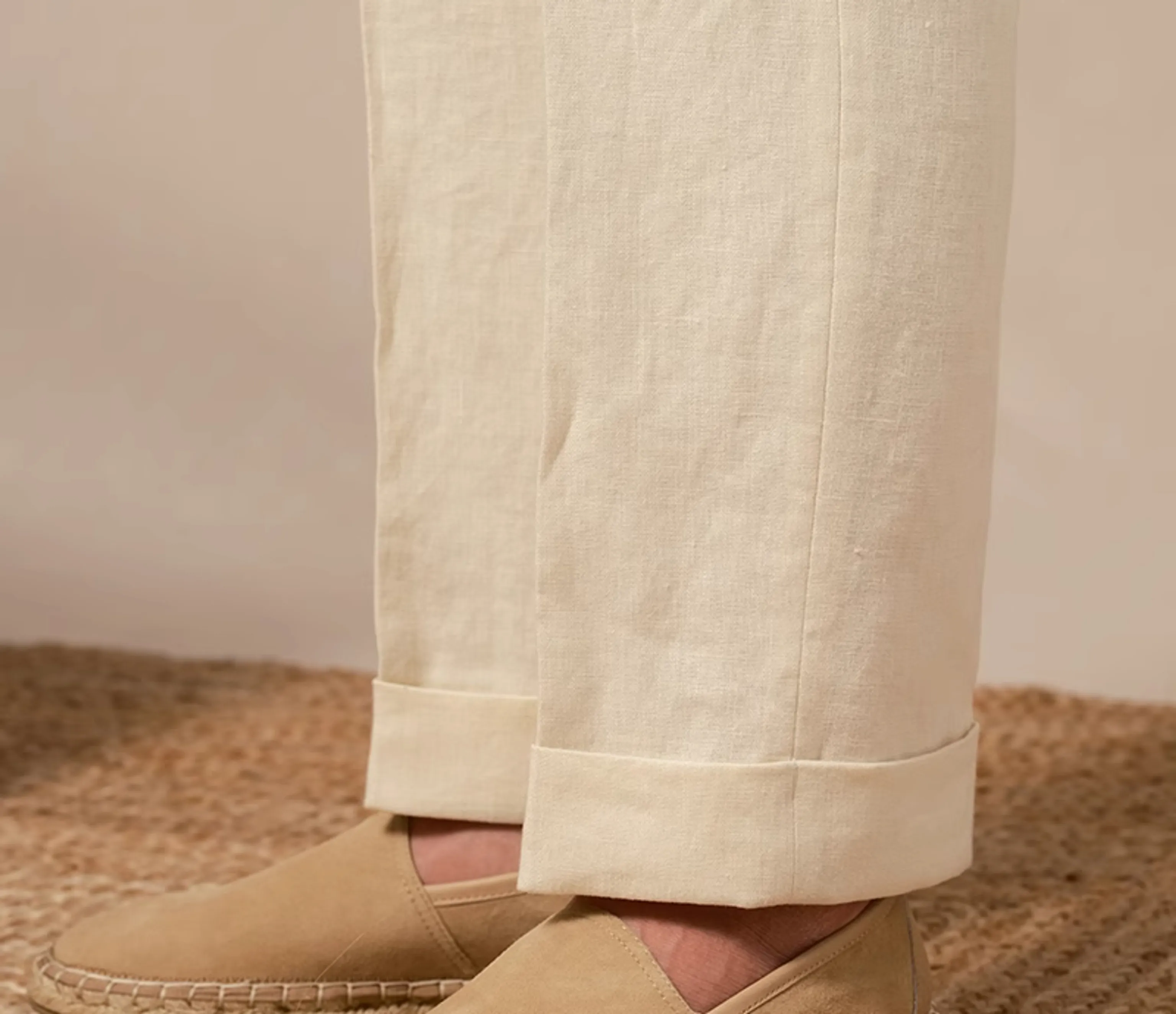 High-Waisted French Linen Trousers - Image 3