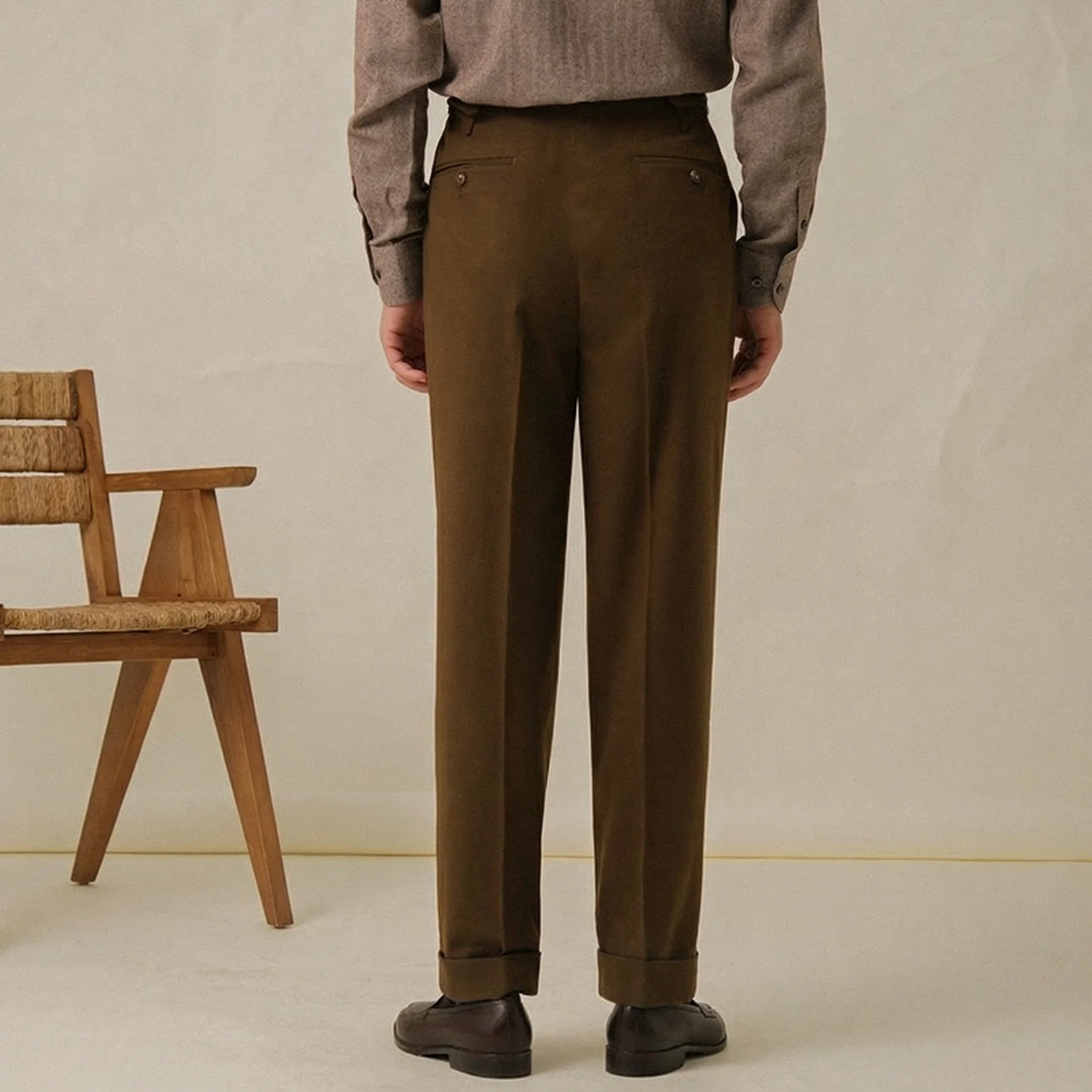 High-Waisted Pleat Trousers - Image 2