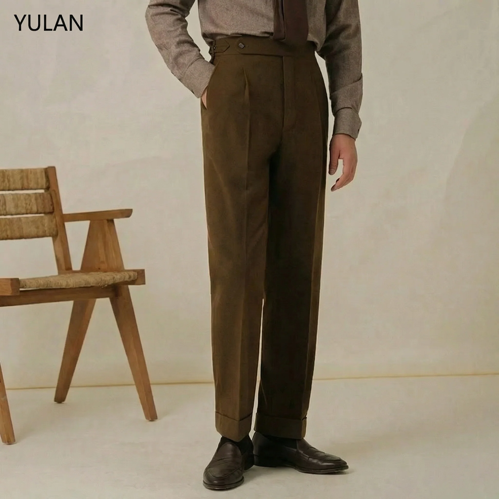 High-Waisted Pleat Trousers - Image 4