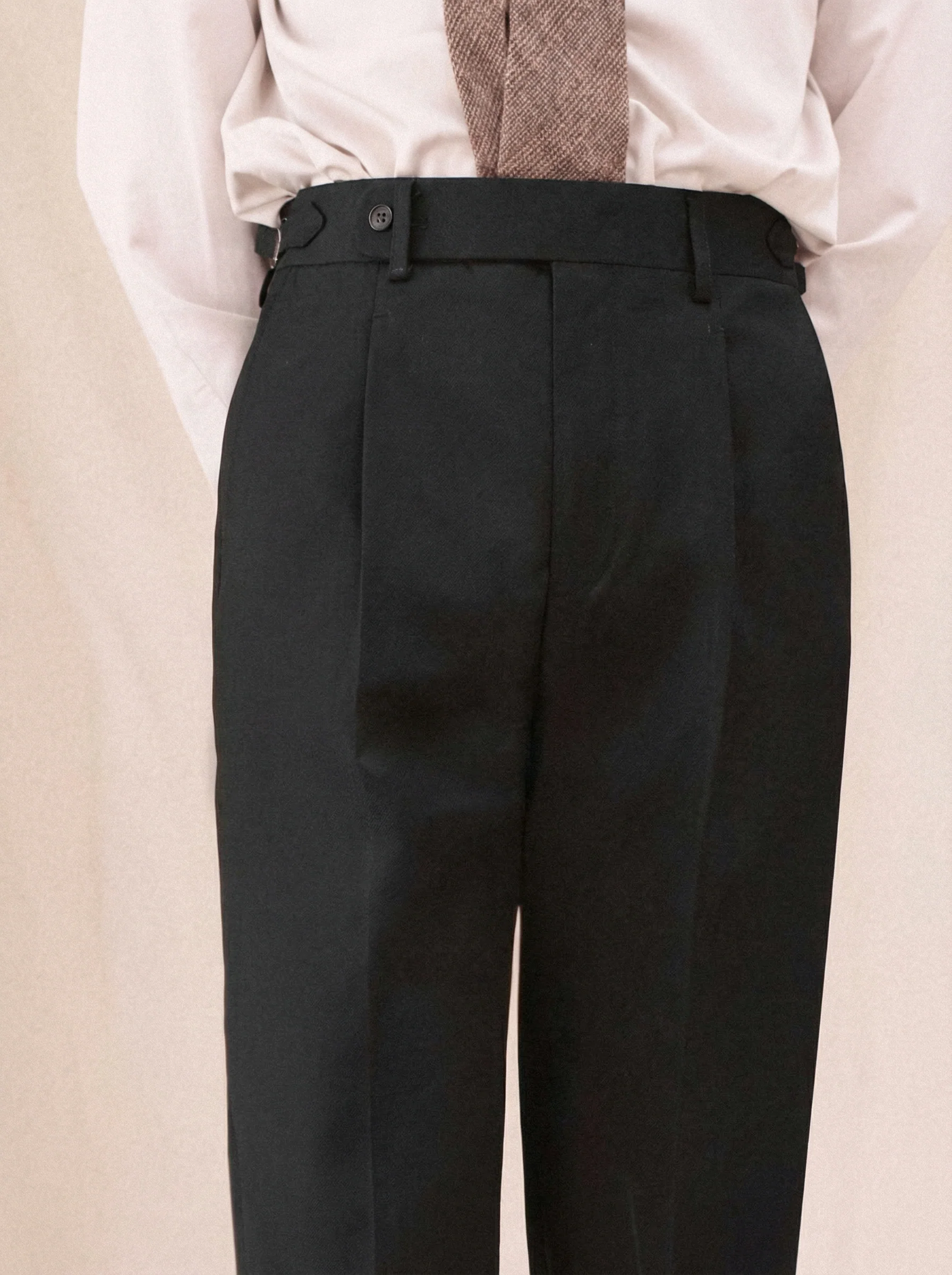 High-Waisted Pleated Trousers - Image 6