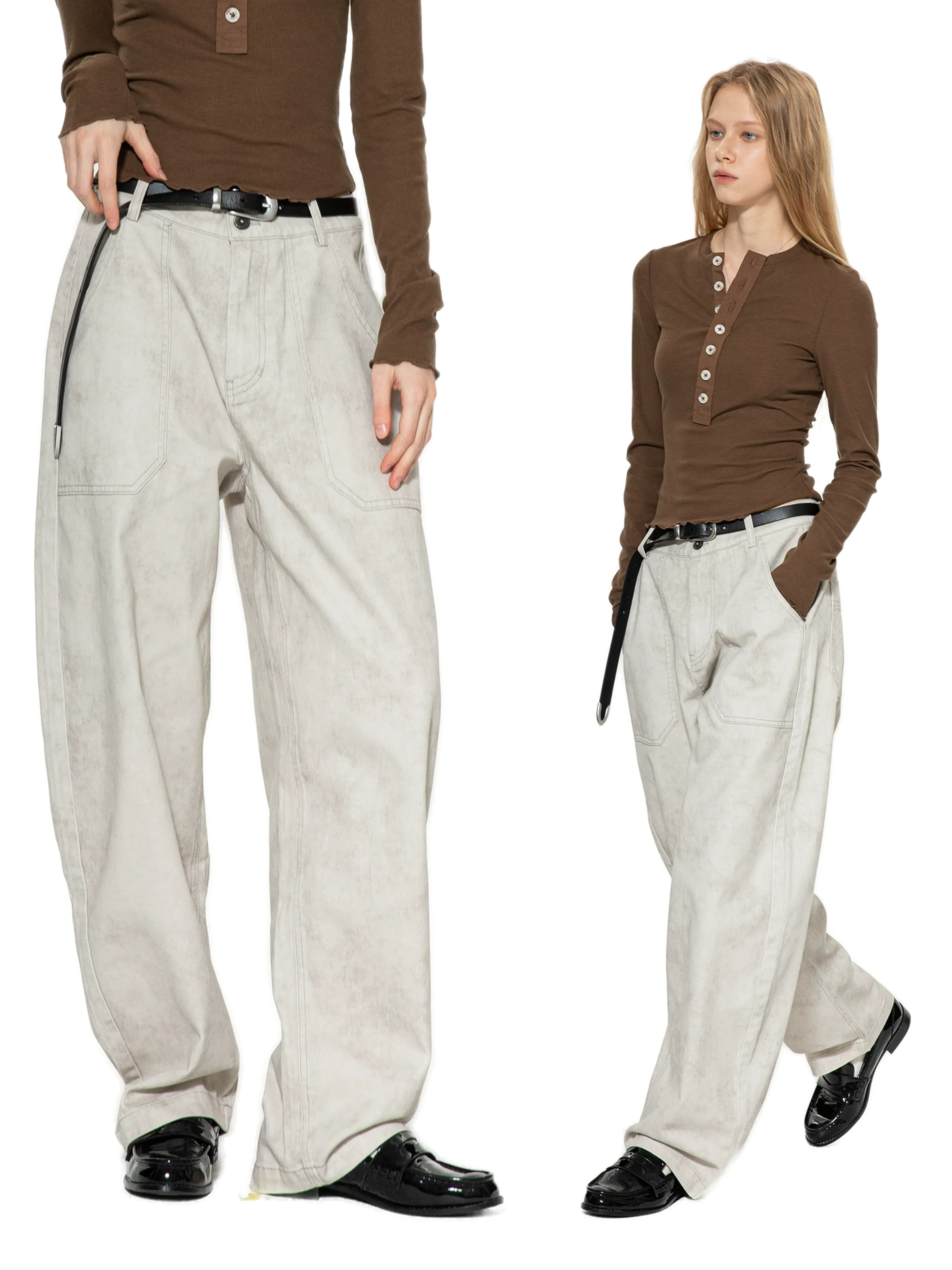 High-Waisted Wide-Leg Jeans
