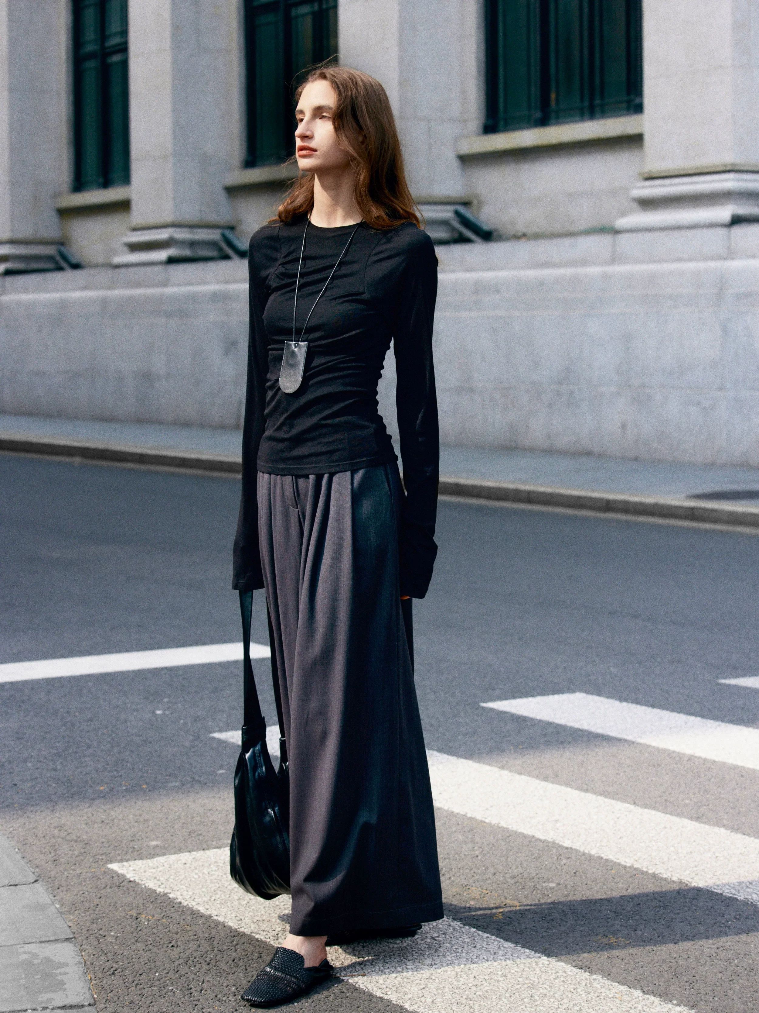 High-Waisted Wide-Leg Pants - Image 2