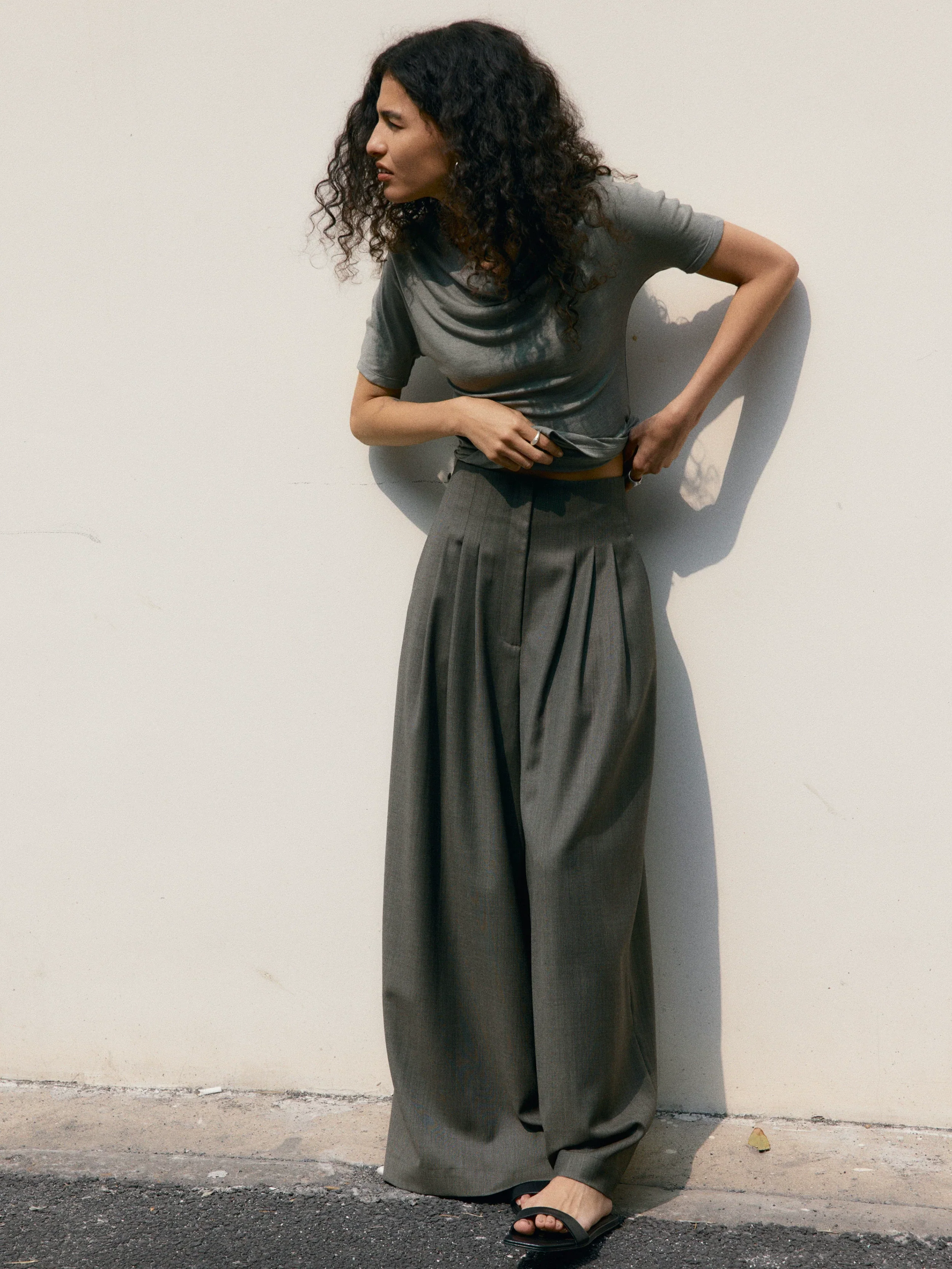 High-Waisted Wide-Leg Pants - Image 3