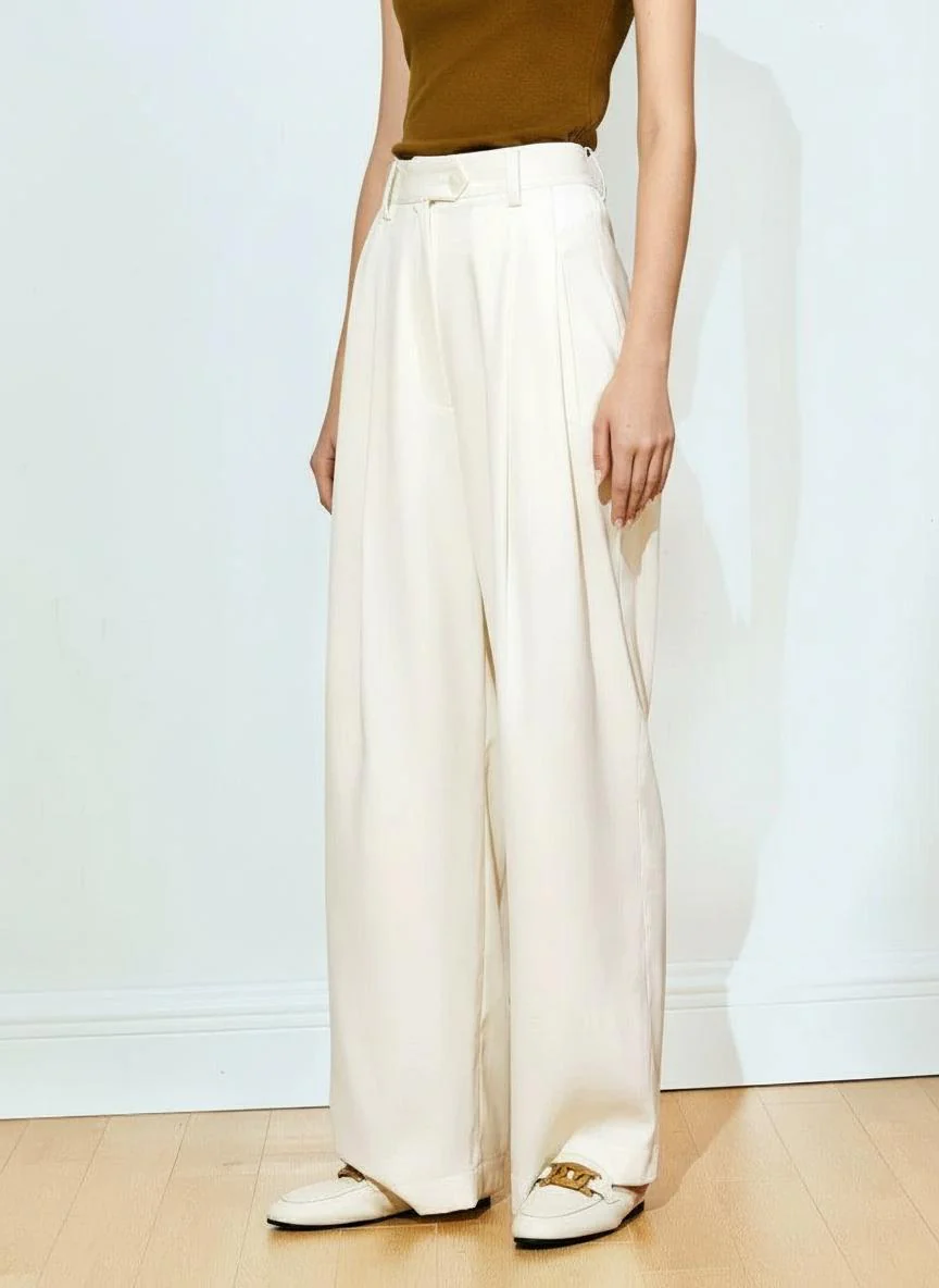 High-Waisted Wide-Leg Trousers - Image 2