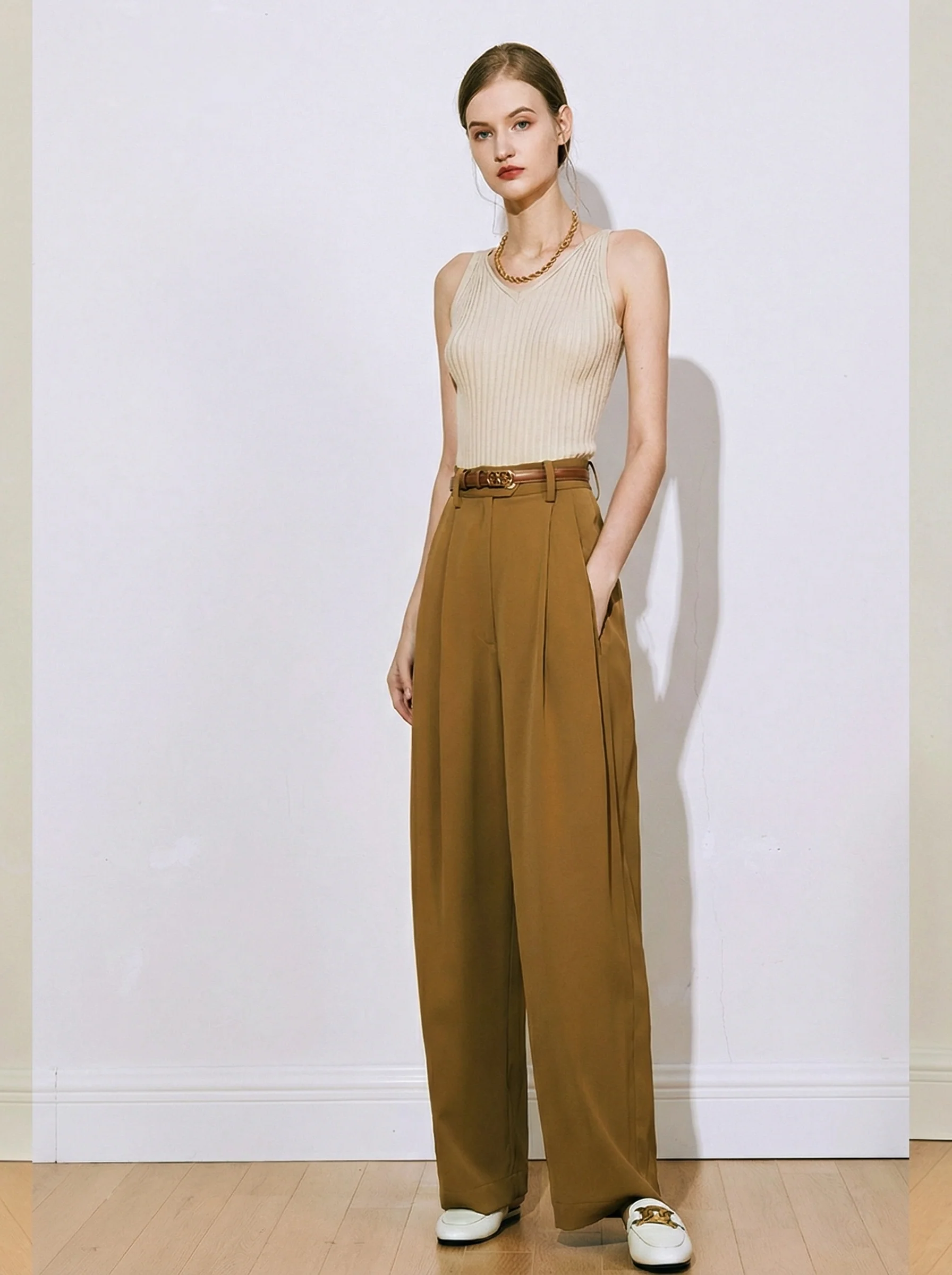 High-Waisted Wide-Leg Trousers - Image 4
