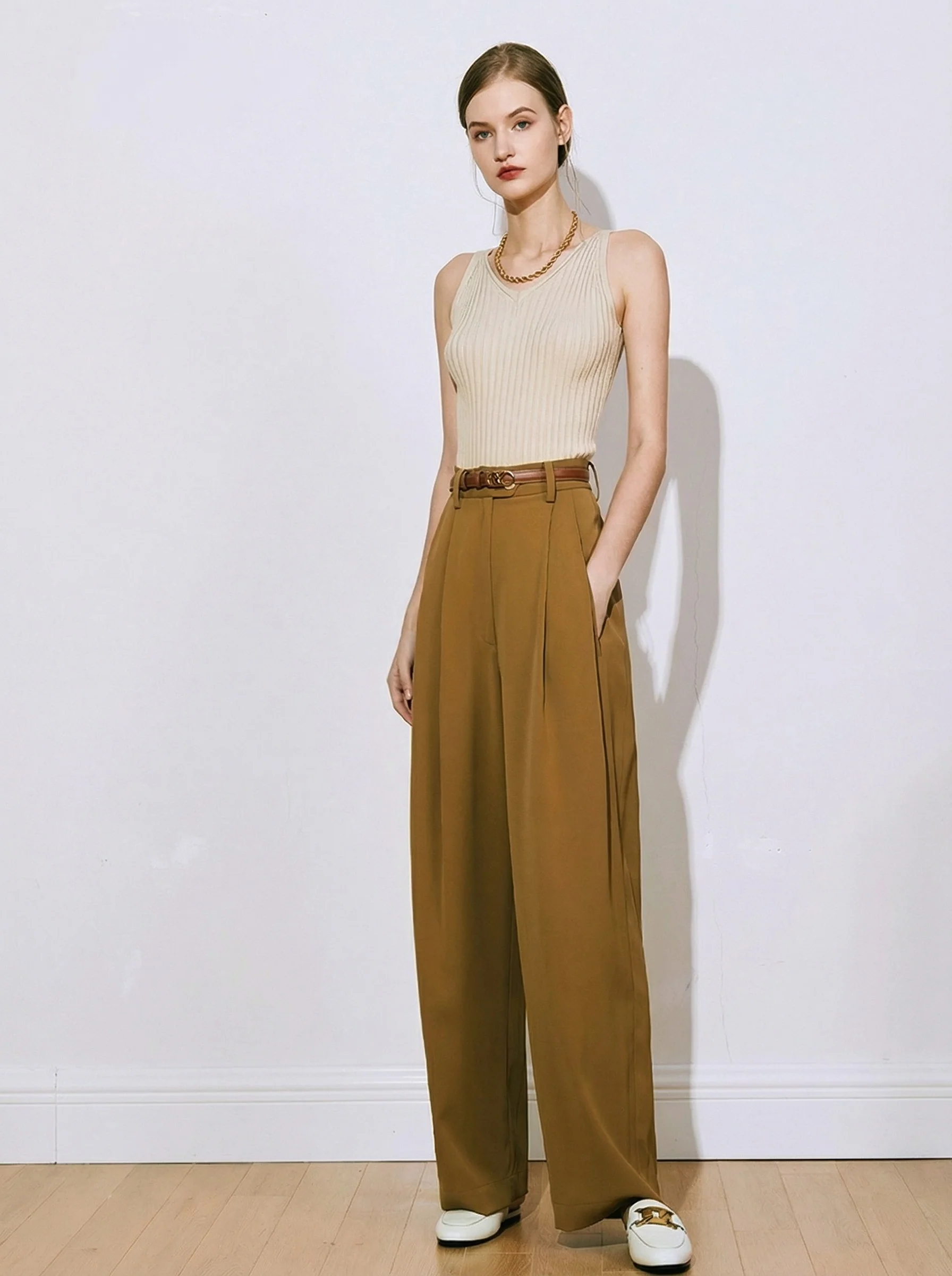 High-Waisted Wide-Leg Trousers - Image 5