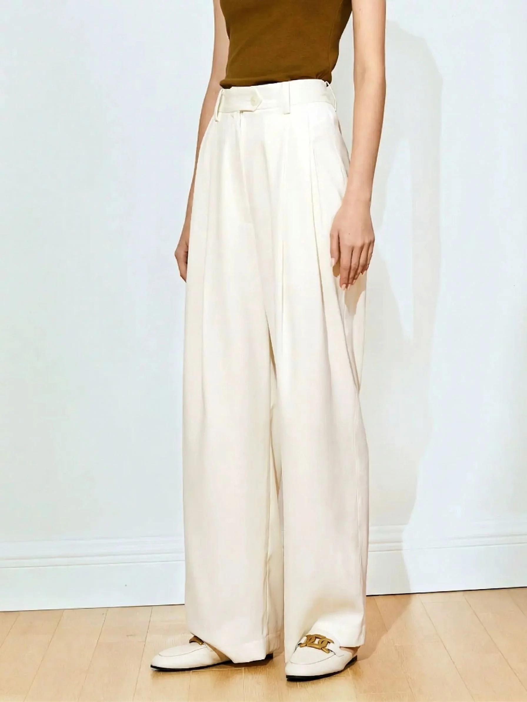 High-Waisted Wide-Leg Trousers - Image 6