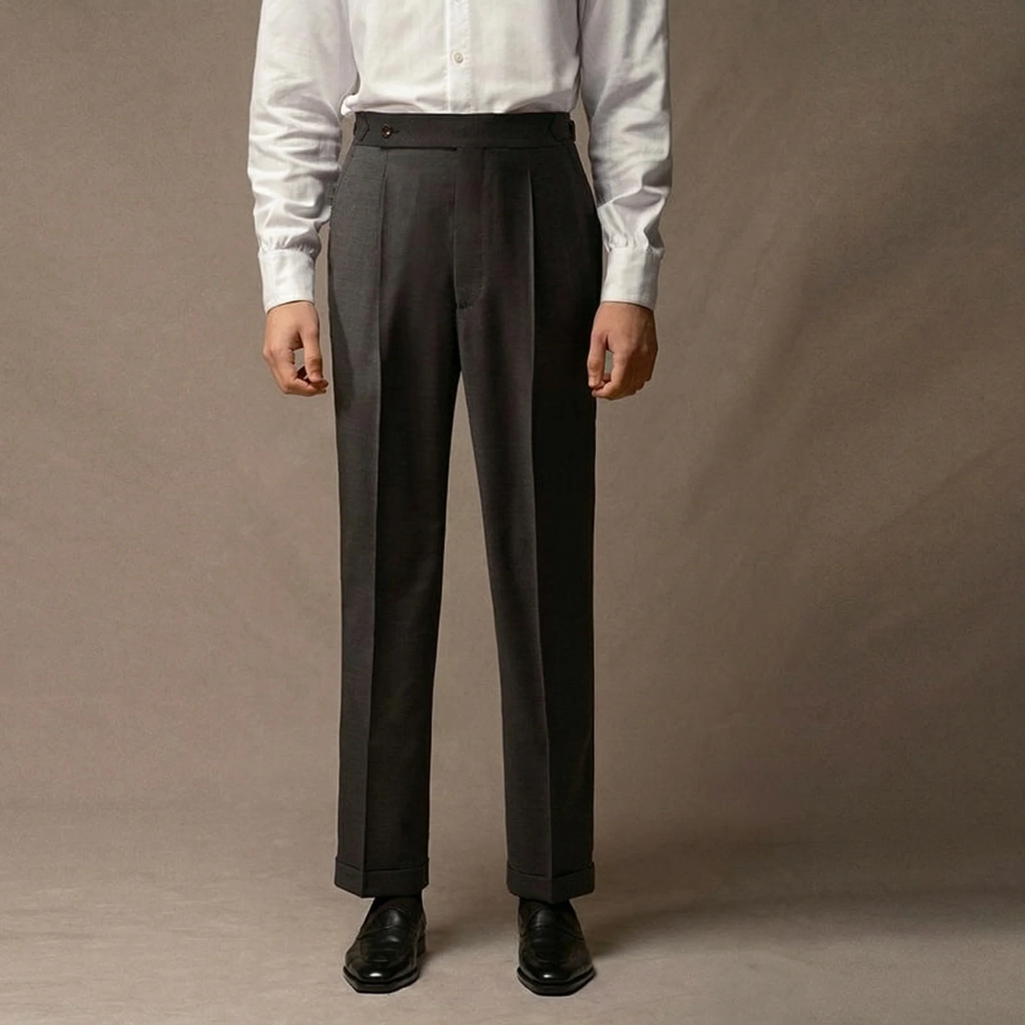High-Waisted Wool Trousers - Image 5